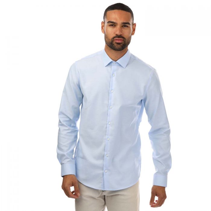 Men's Calvin Klein Slim Stretch Shirt in Blue