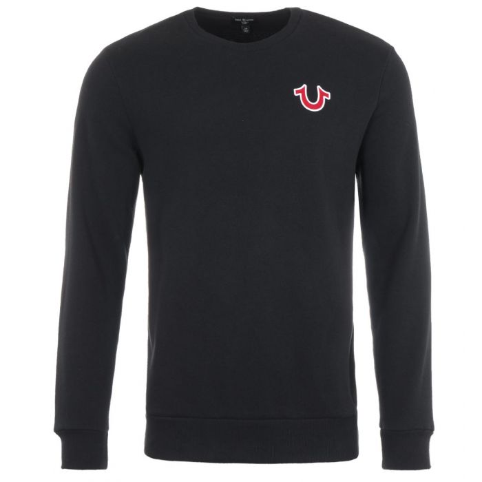 True religion crew neck sweatshirt black clearance