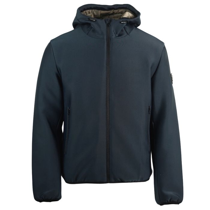 Roberto Cavalli Hooded Navy Winter Jacket