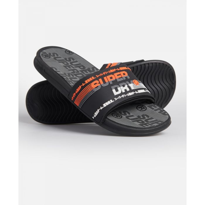 superdry premium crewe sliders with velcro fastening