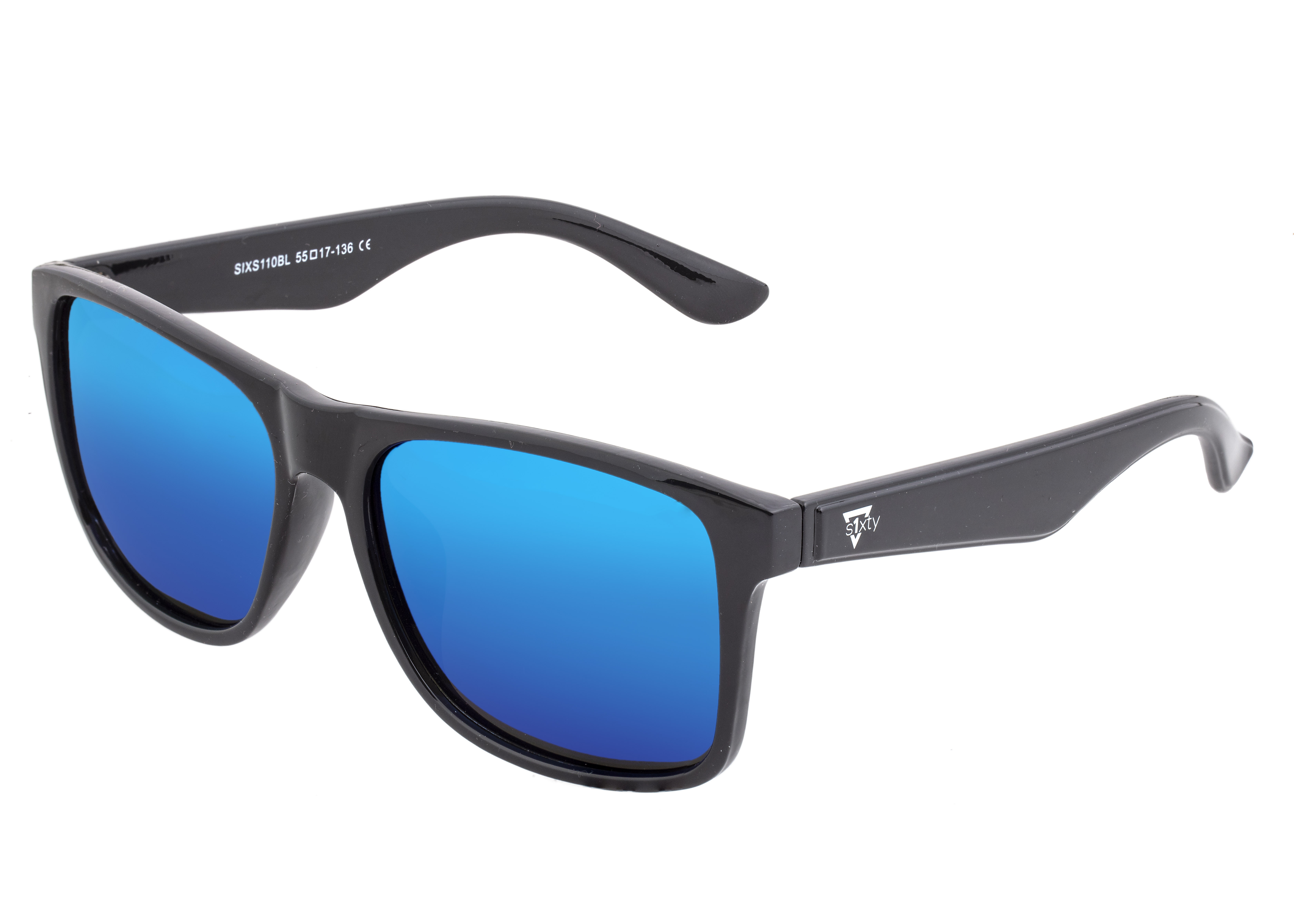 Sixty One Unisex Solaro Polarized Sunglasses - Blue Stainless Steel - One Size