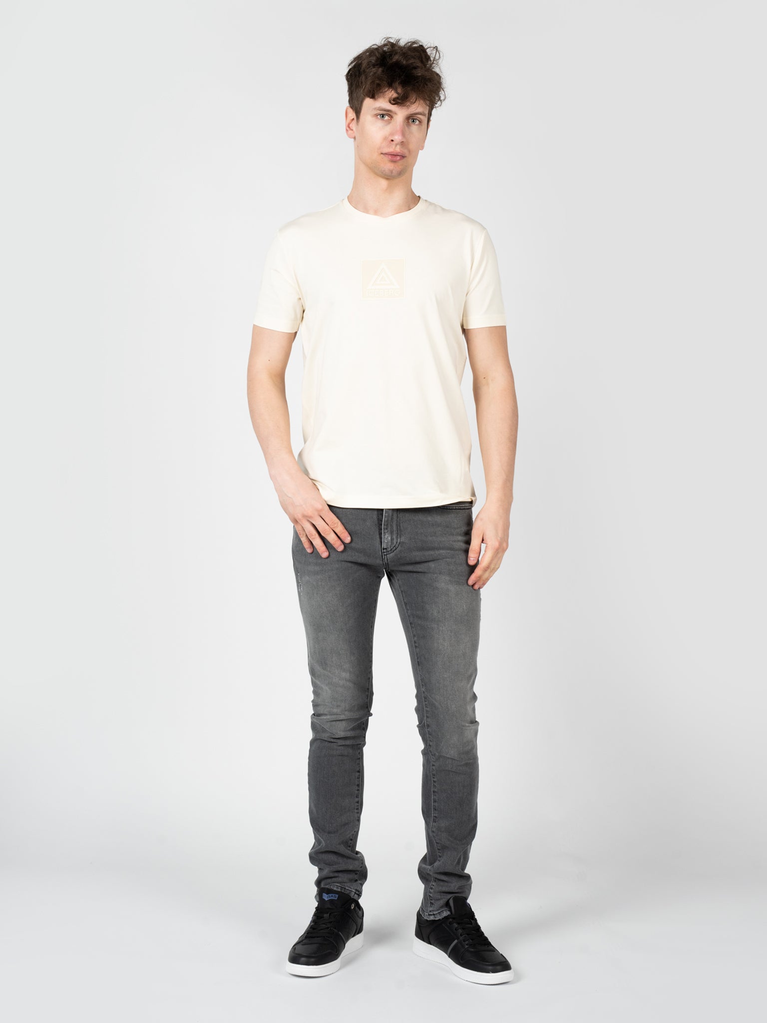Iceberg T-Shirt C-Neck Beige Herr – bild 2