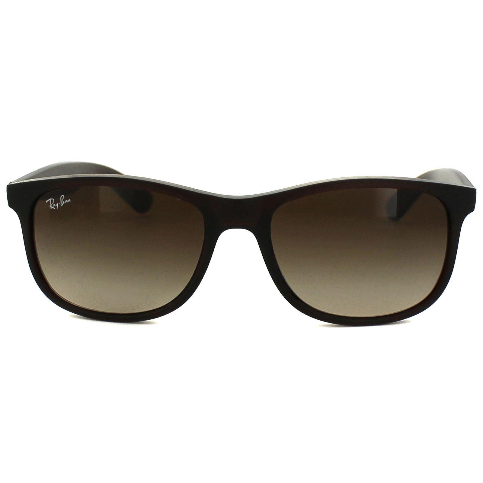 Thumbnail - Lunettes De Soleil Ray-Ban Andy 4202 607313 Dégradé Brun Brun Mat