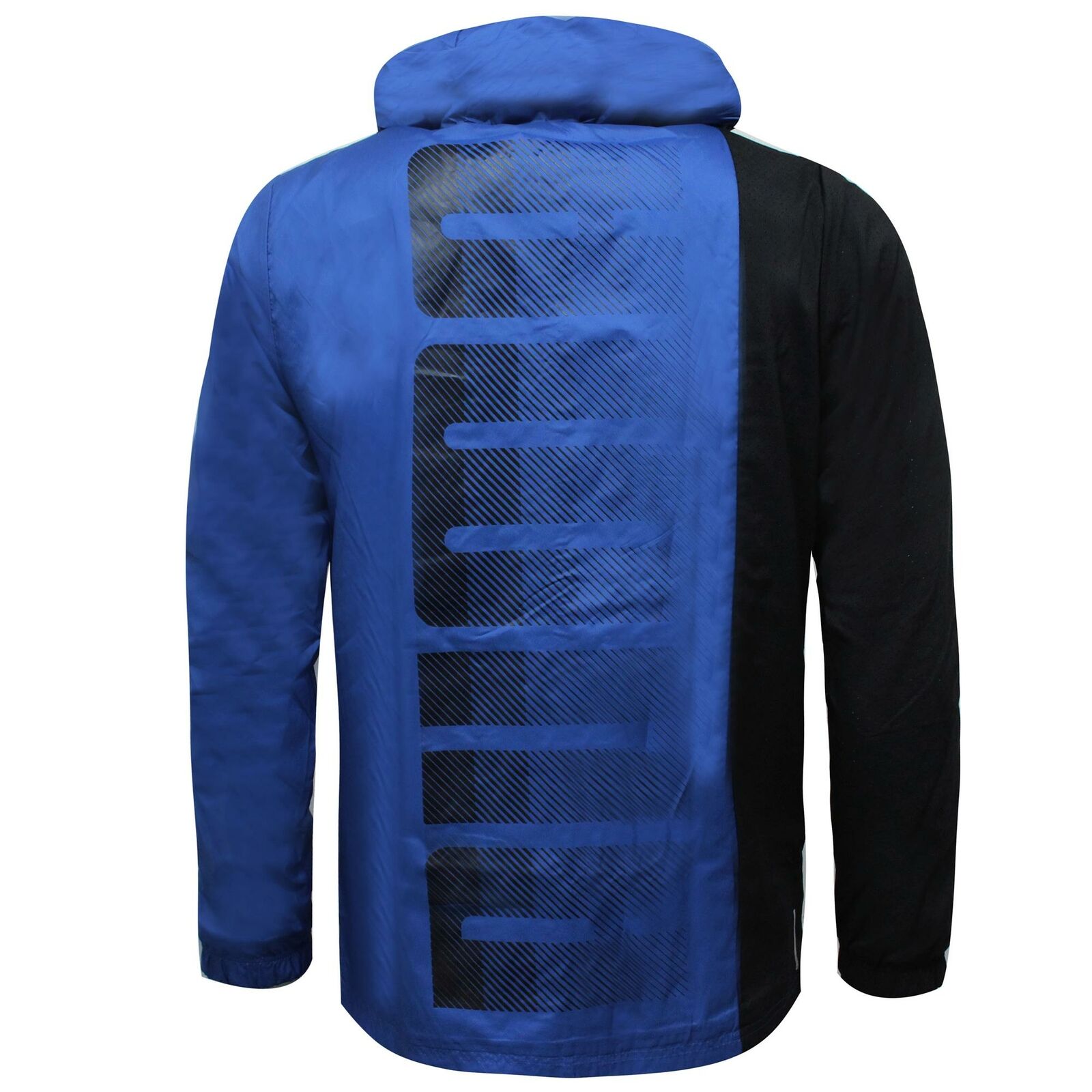 Mens Collective Woven Jacka Hooded Windbreaker Blå Svart 518384 02 2
