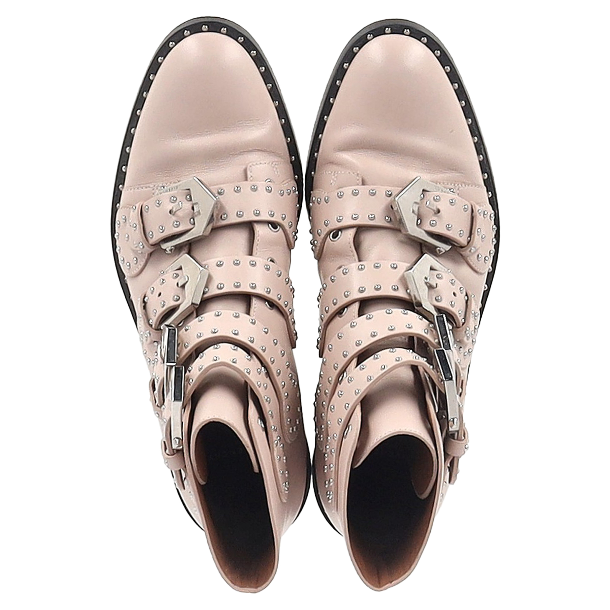 Givenchy Pre-owned Givenchy Spänndetalj Nitar Ankelstövlar i Ljust Rosa Läder dam – bild 2