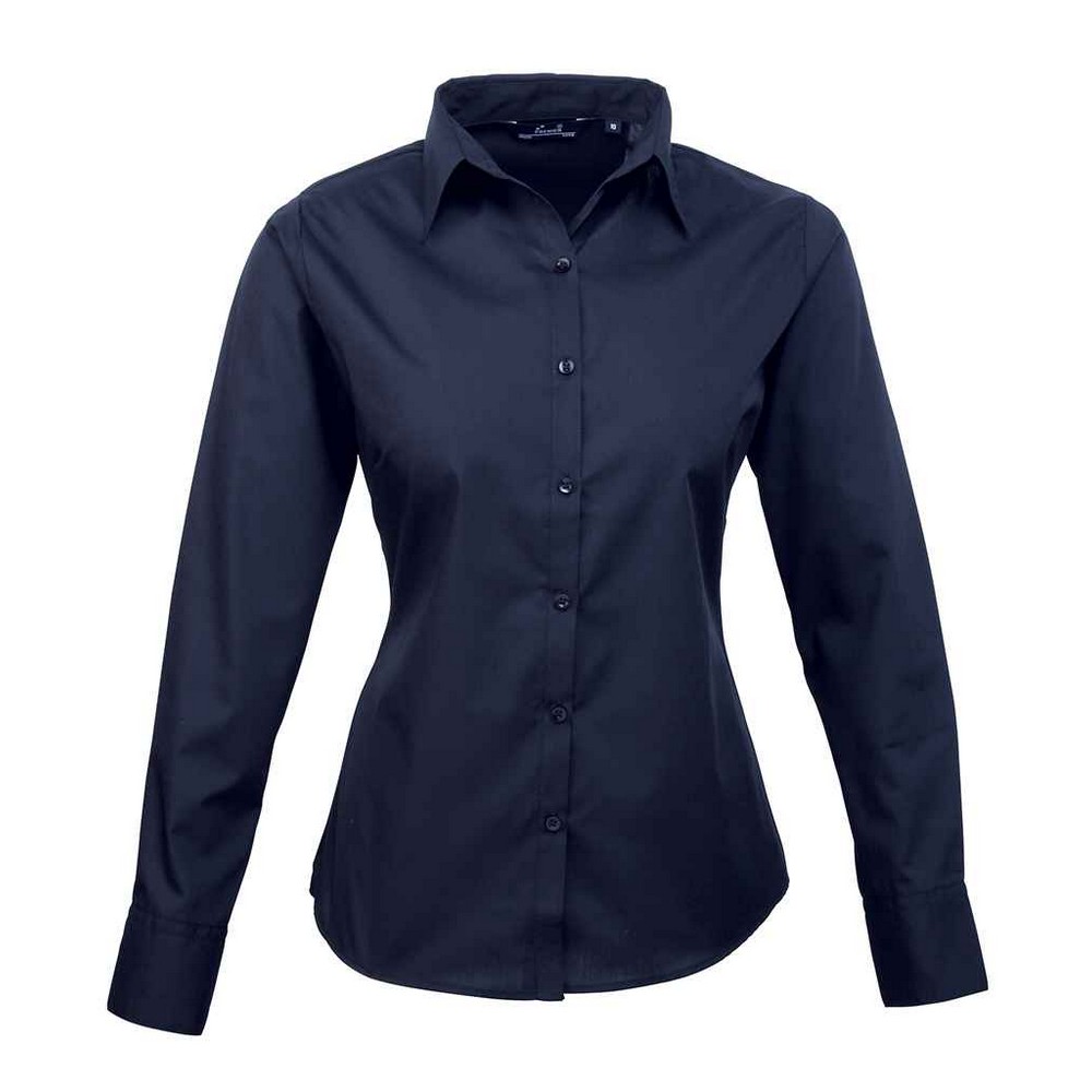 Premier - Bluse für Damen Langärmlig (Marineblau)