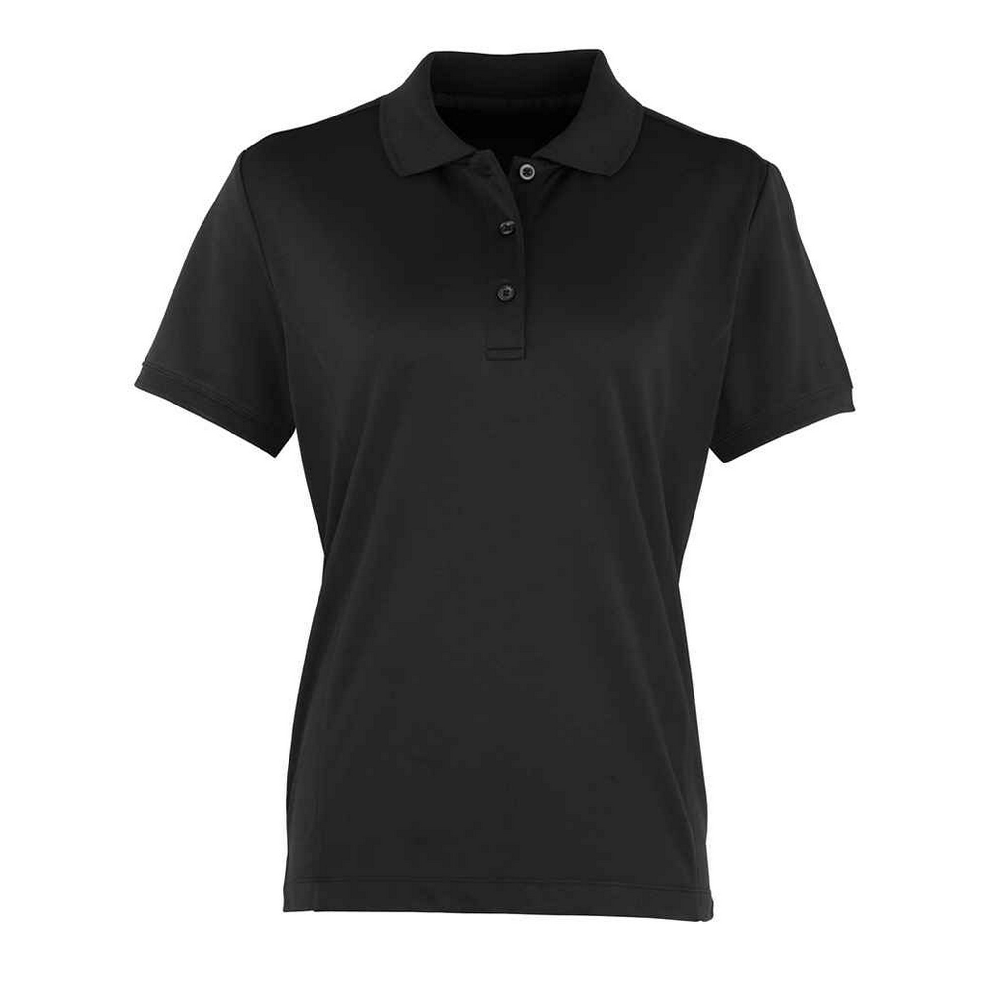 Thumbnail - Premier - "Coolchecker" Poloshirt für Damen (Schwarz)
