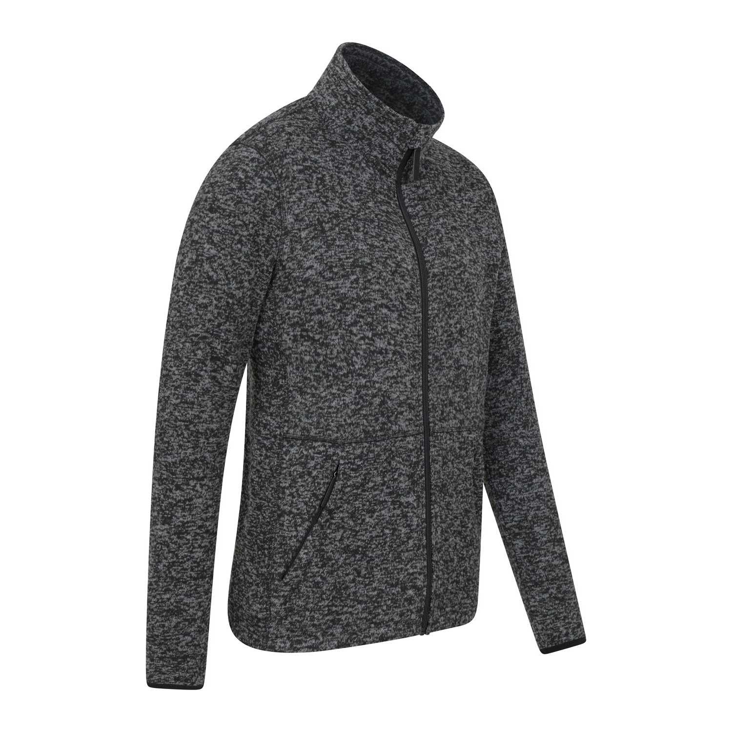 Mountain Warehou Mens Idris III Fleecejacka med full dragkedja (Svart) herr – bild 2