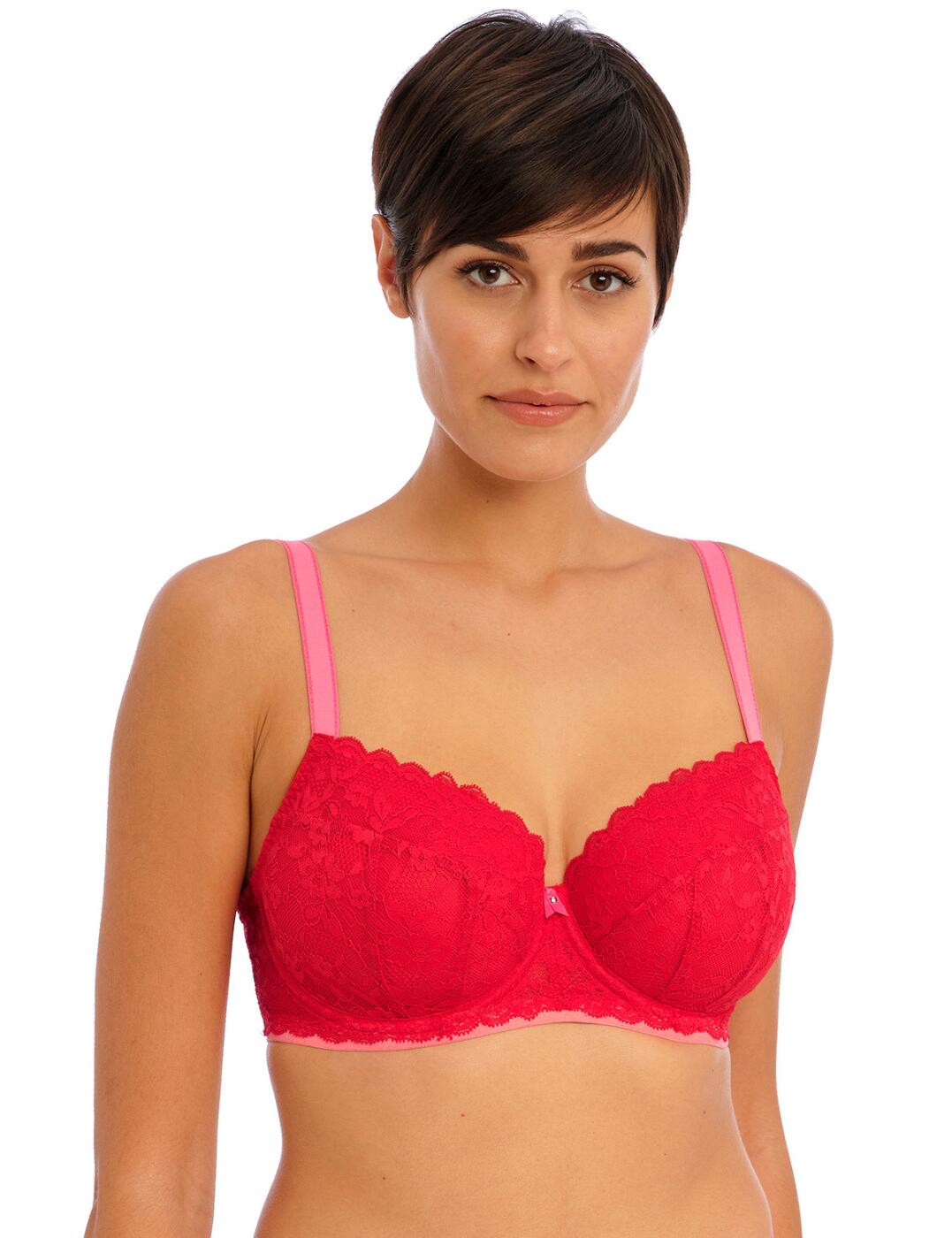Freya Womens 5453 Offbeat Half Cup Bra - Red Elastane - Size 32D