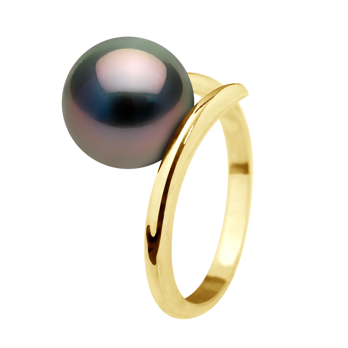 Thumbnail - Armreifring – Gelbgold – echte Tahiti-Zuchtperle, rund, 10–11 mm