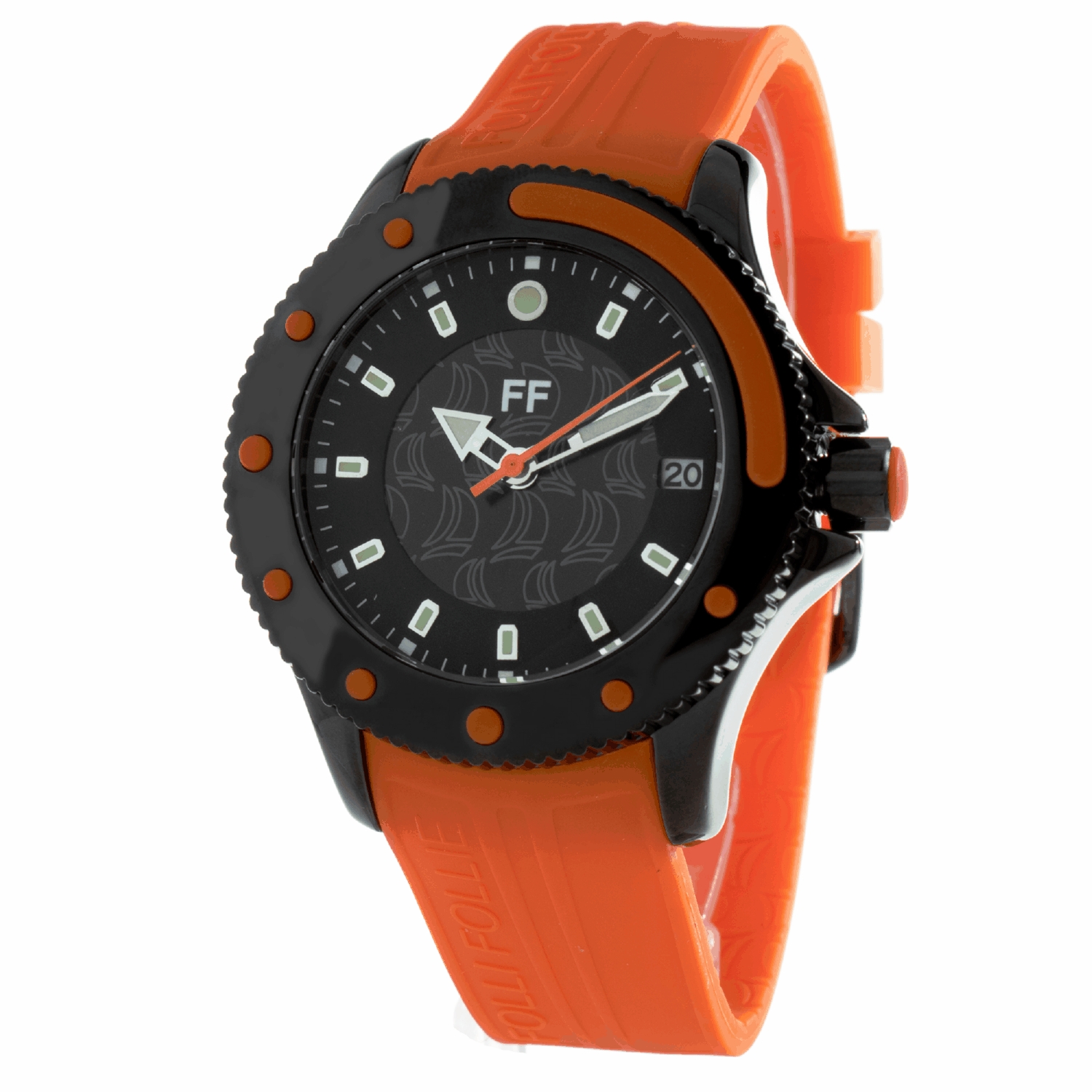 Thumbnail - Folli Follie Herrenuhr Quartz Schwarz Orange