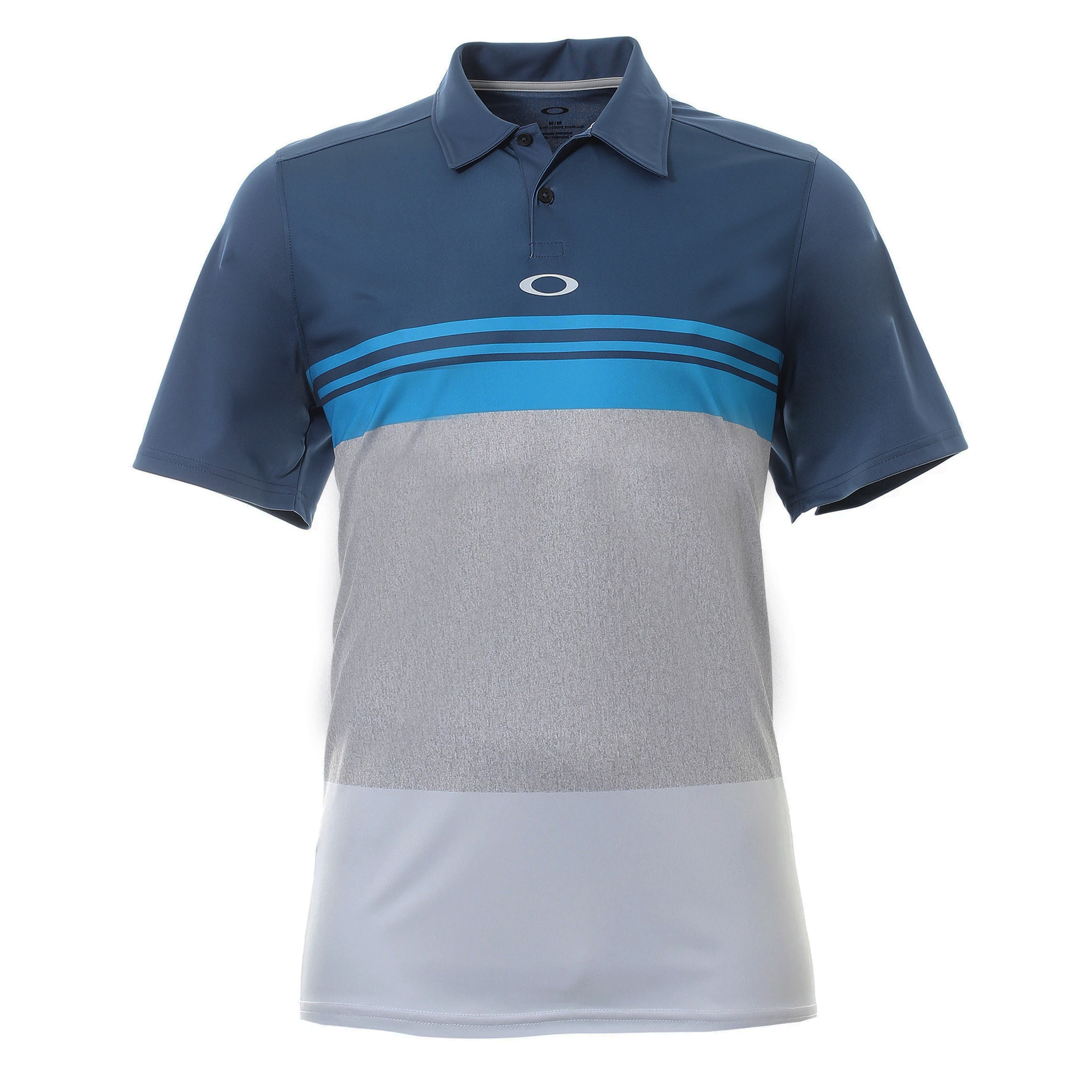 Thumbnail - Oakley Colourblock Ensign Blue Golf Polo Shirt - Herren