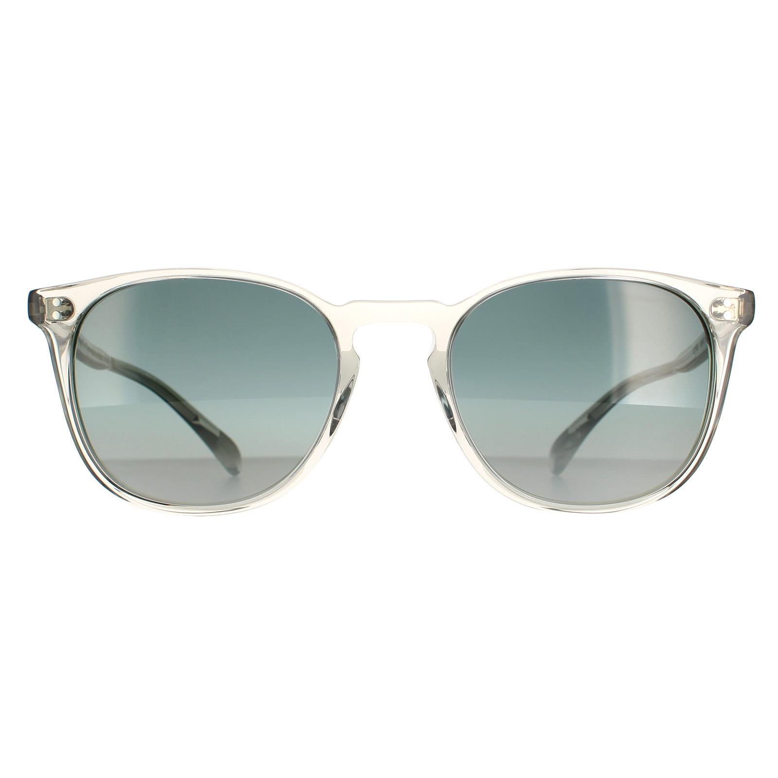 Oliver Peoples rond heren zwarte indigo fotochrome zonnebril