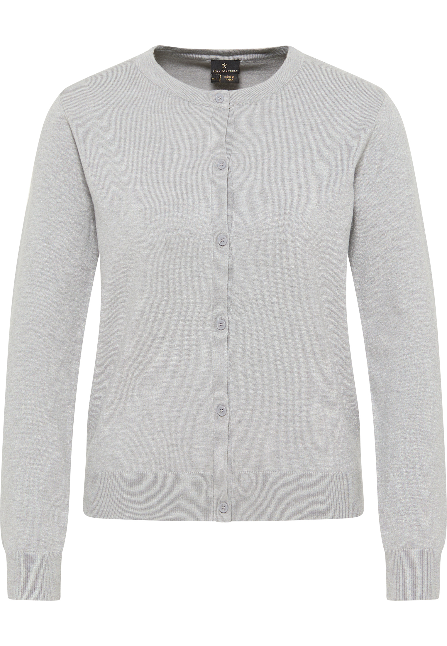 Thumbnail - Dreimaster Strickjacke Damen Grau Melange