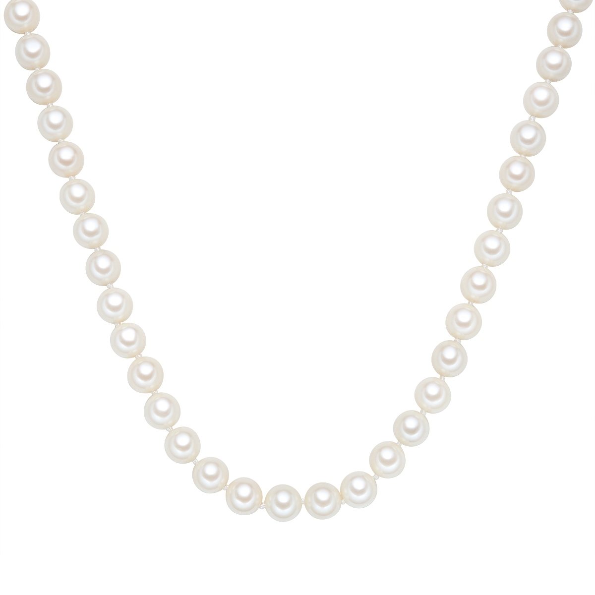Rafaela Donata Womens Female Shell Pearl(s) Necklace - White Sterling Silver - Size 120 Cm