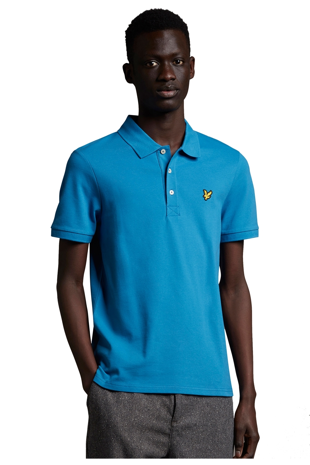 Thumbnail - Lyle & Scott Vintage Einfaches Polohemd Yale Blau