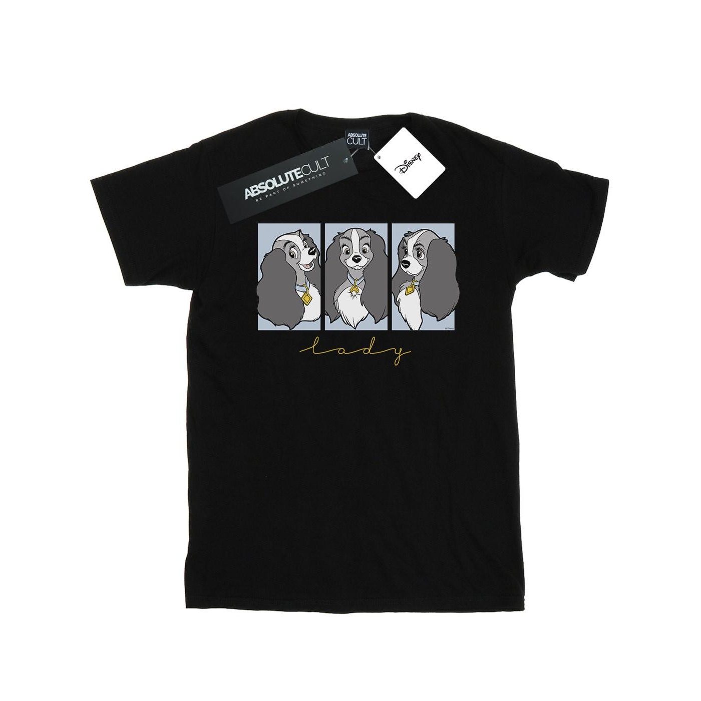 Disney - "Lady And The Tramp Lady Frames" T-Shirt für Damen (Schwarz)