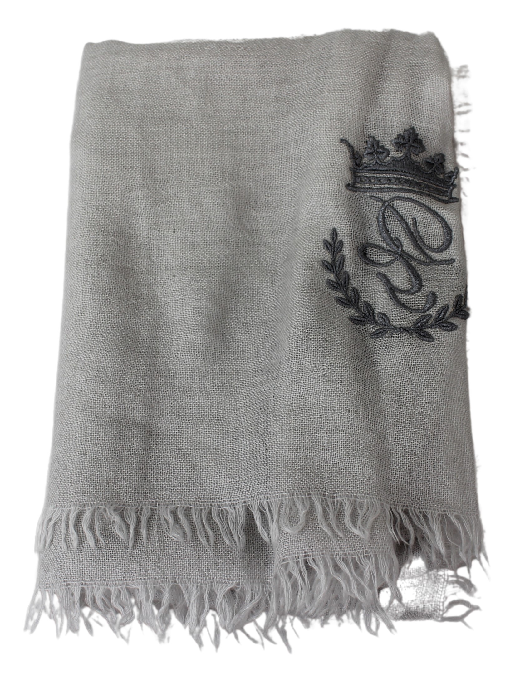 Dolce&Gabbana Herrsjal Off White DG Kronbroderi Nackwrap – bild 2