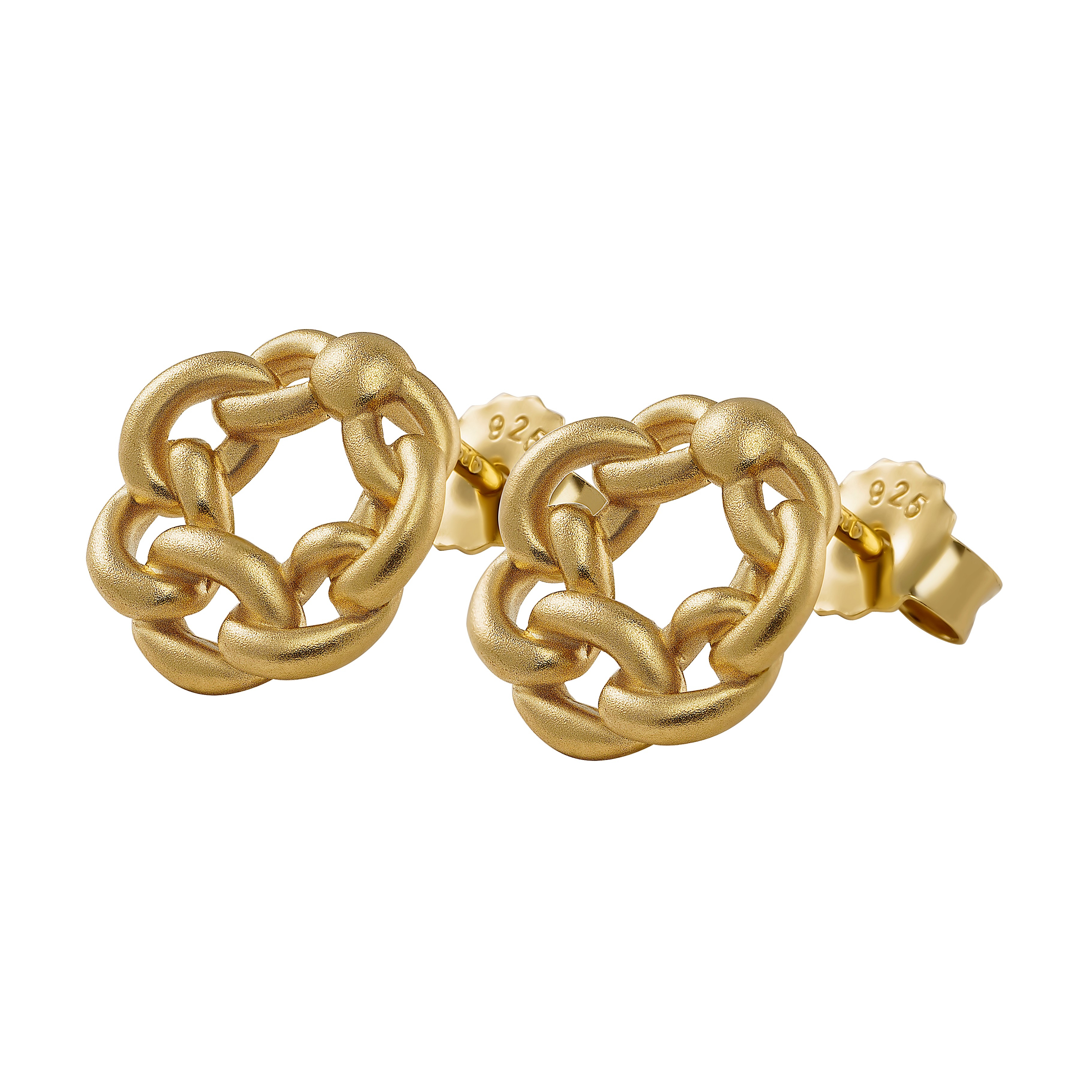 Thumbnail - Orphelia 'Estelle' Damen 925er Sterling Silber Ohrstecker - Gold ZO-7516/G