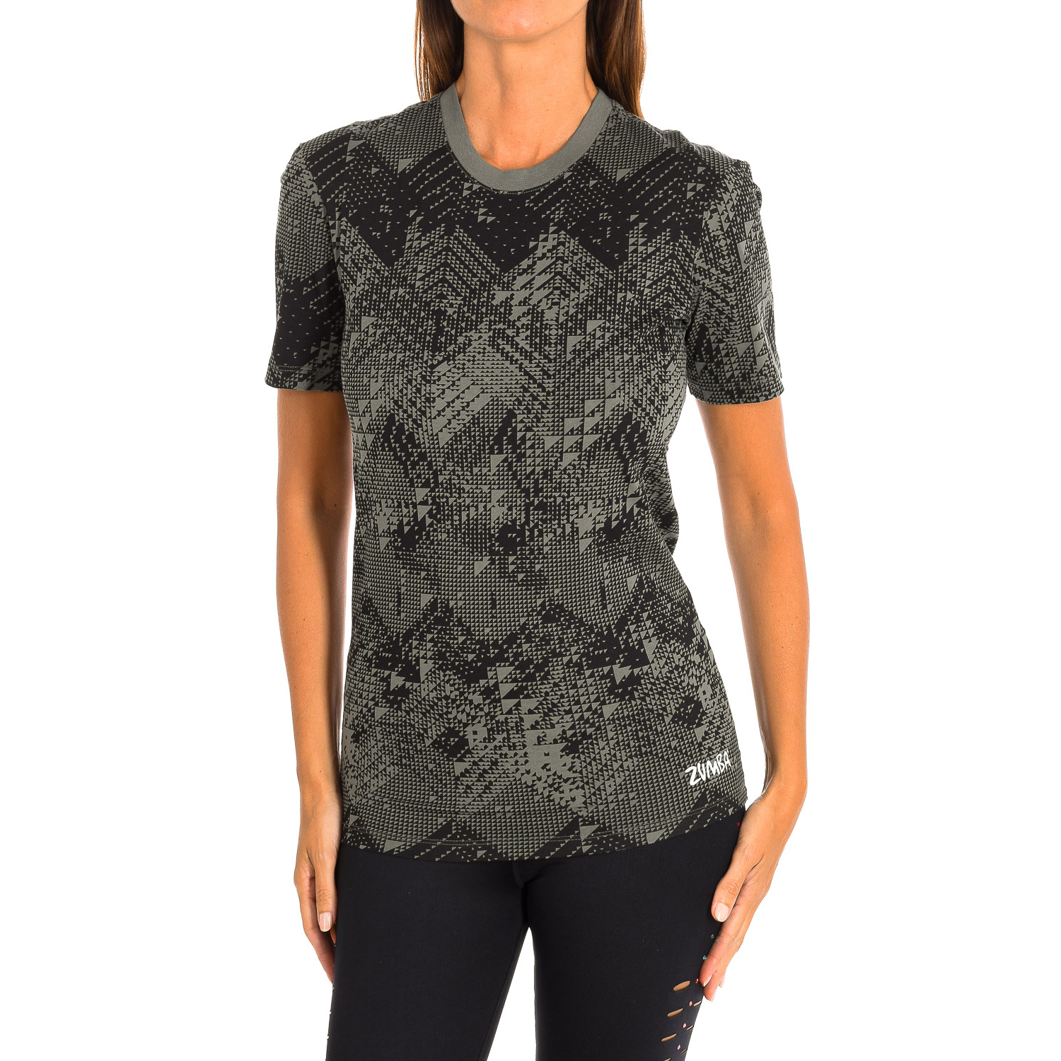 Kortärmad sport-T-shirt med rund hals för kvinnor Z2T00161