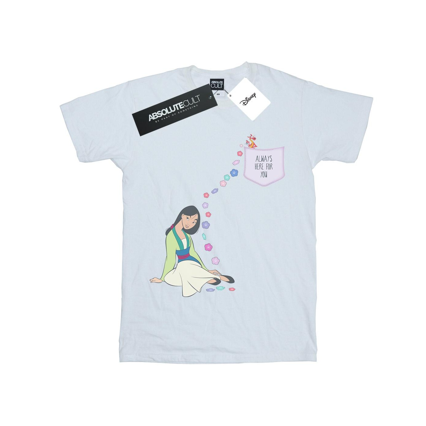 Thumbnail - Disney - "Mulan Always Here For You" T-Shirt für Damen (Weiß)
