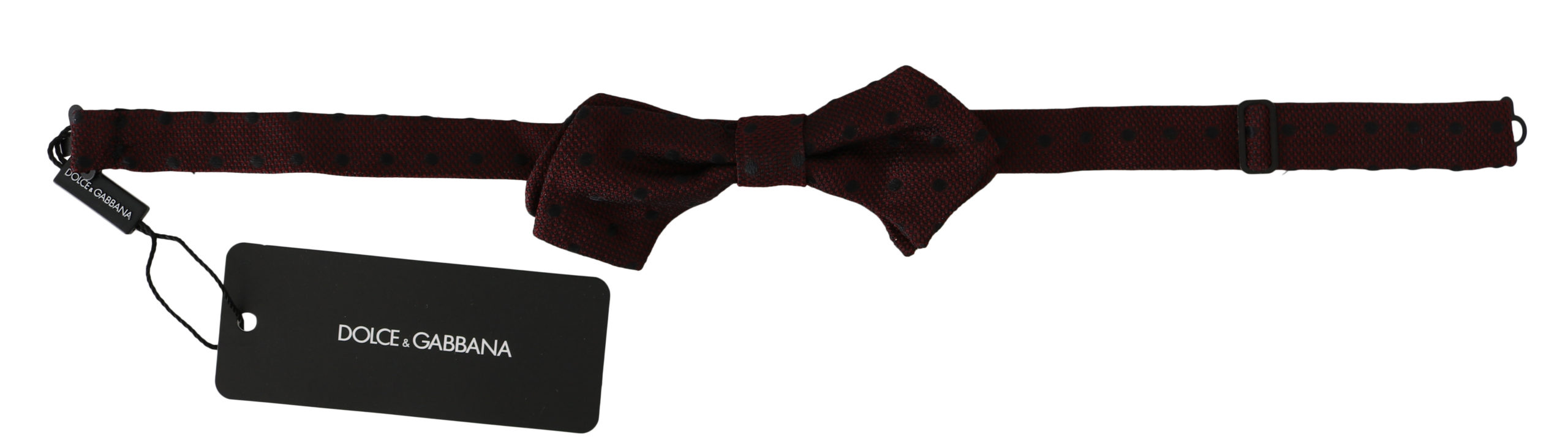 Dolce & Gabbana Men's Purple Dotted Silk Adjustable Neck Papillon Bow tie