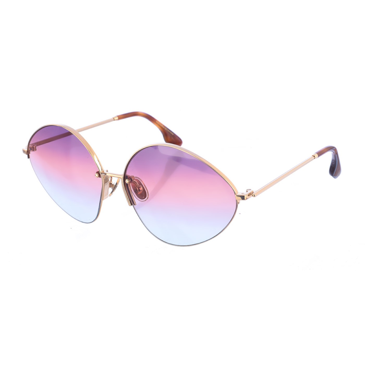 Victoria Beckham VB220S WoMens oval-shaped metal sunglasses - Purple - One Size