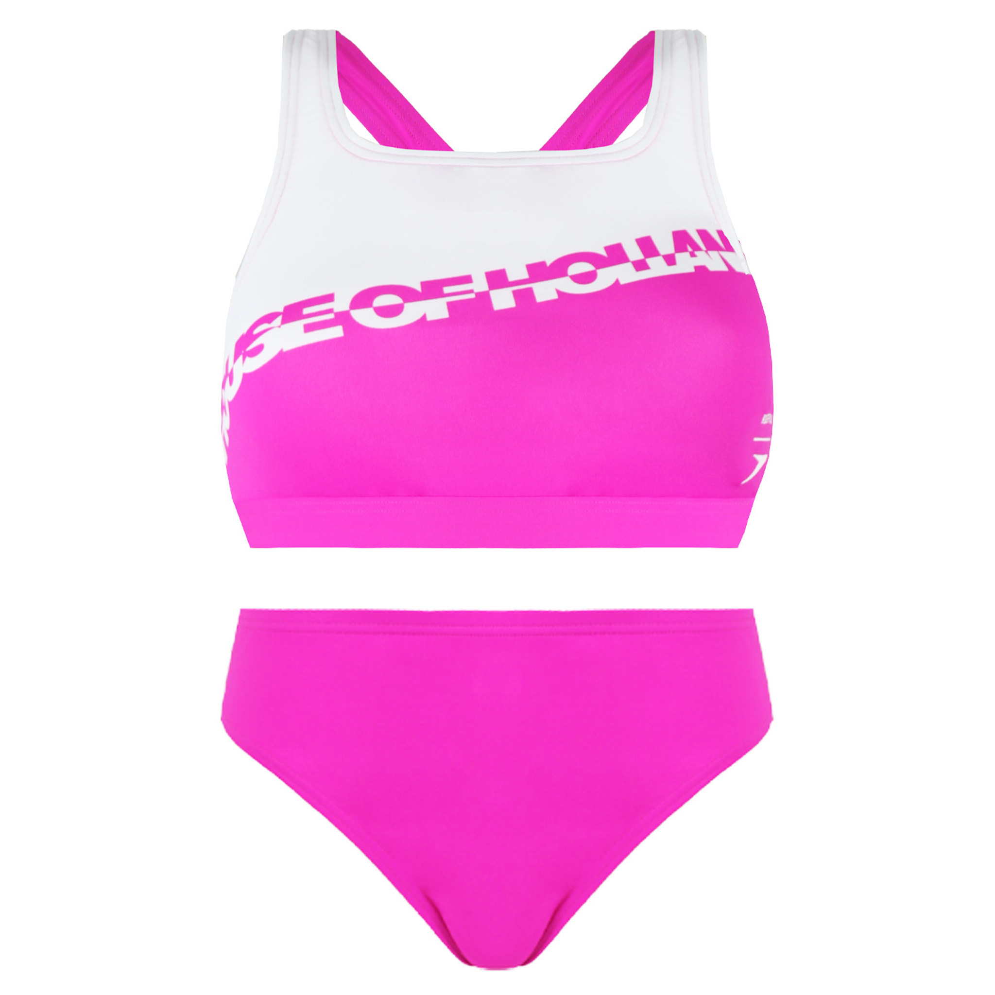 Thumbnail - Speedo bedrucktes Haus von Holland Pink White Women Zwei Stücke Badeanzug 8 121933087