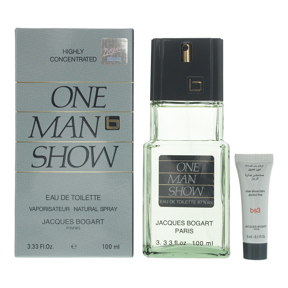 Jacques Bogart Mens One Man Show Eau de Toilette 100ml & After-Shave Balm 3ml - One Size