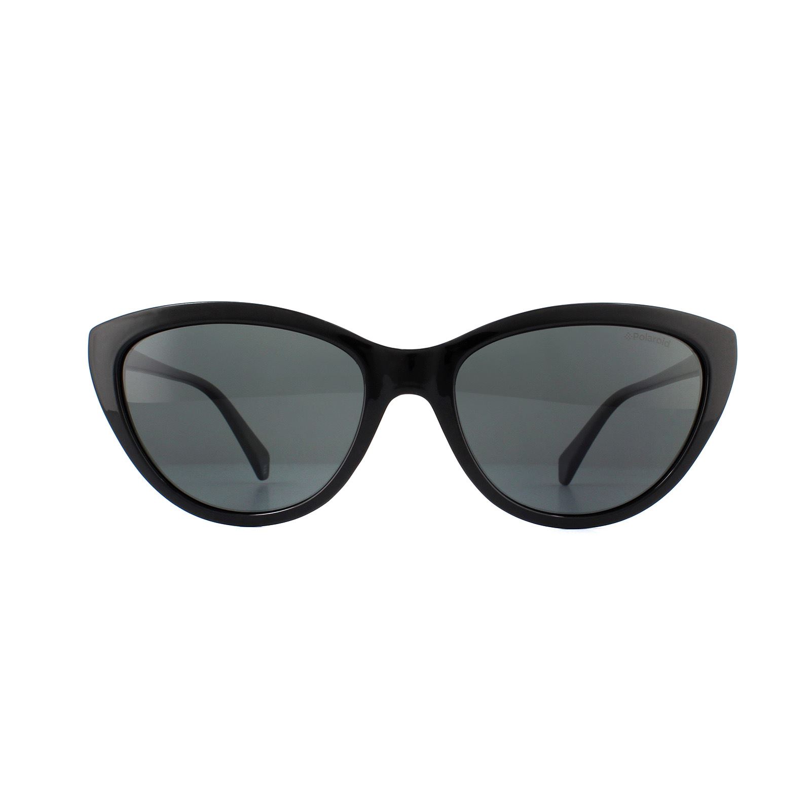 Thumbnail - Polaroid Cat Eye Womens Schwarz Grau Polarisierte Sonnenbrille