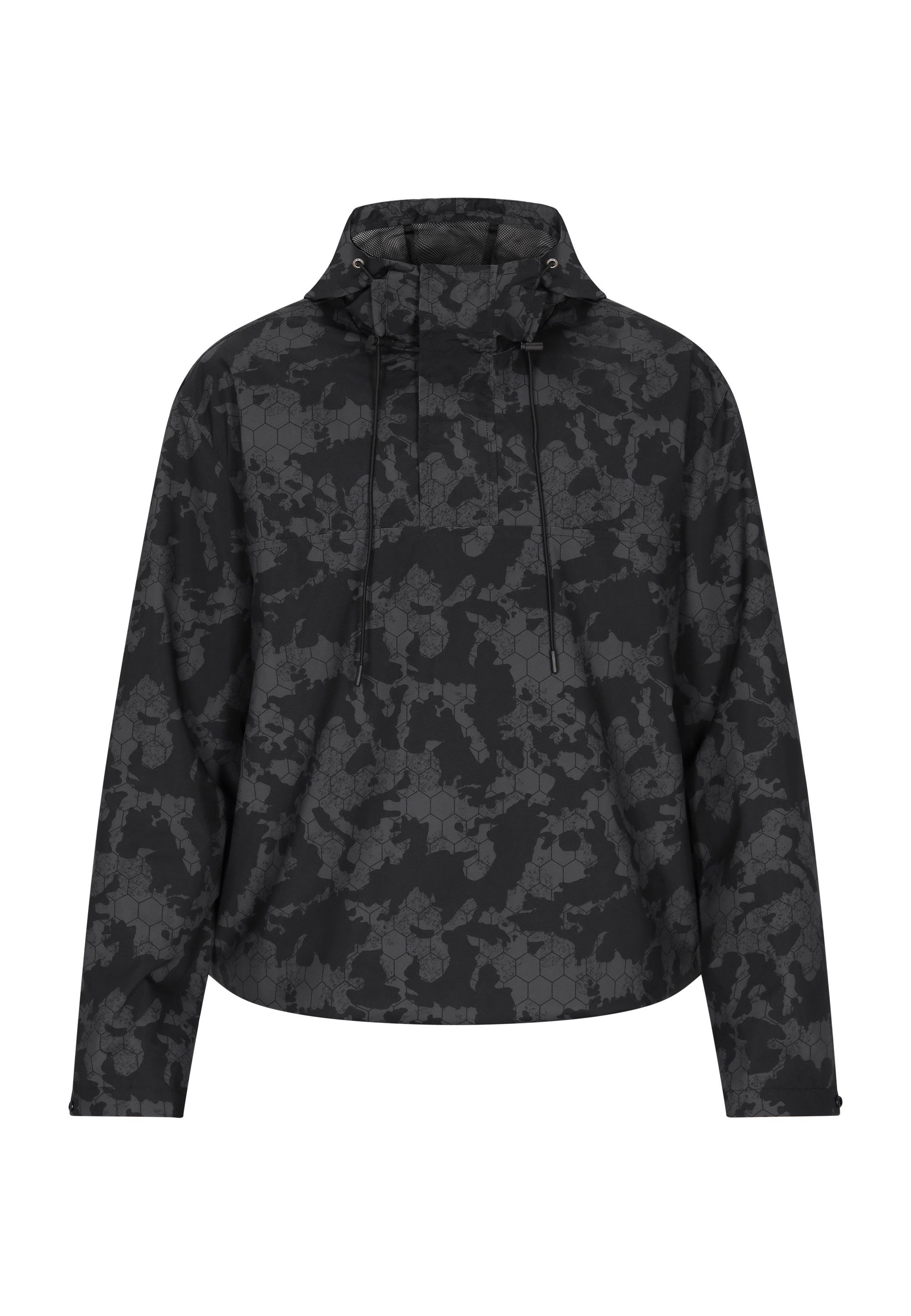 Thumbnail - Mo Schlupfjacke Herren Dunkelgrau Schwarz Camouflage