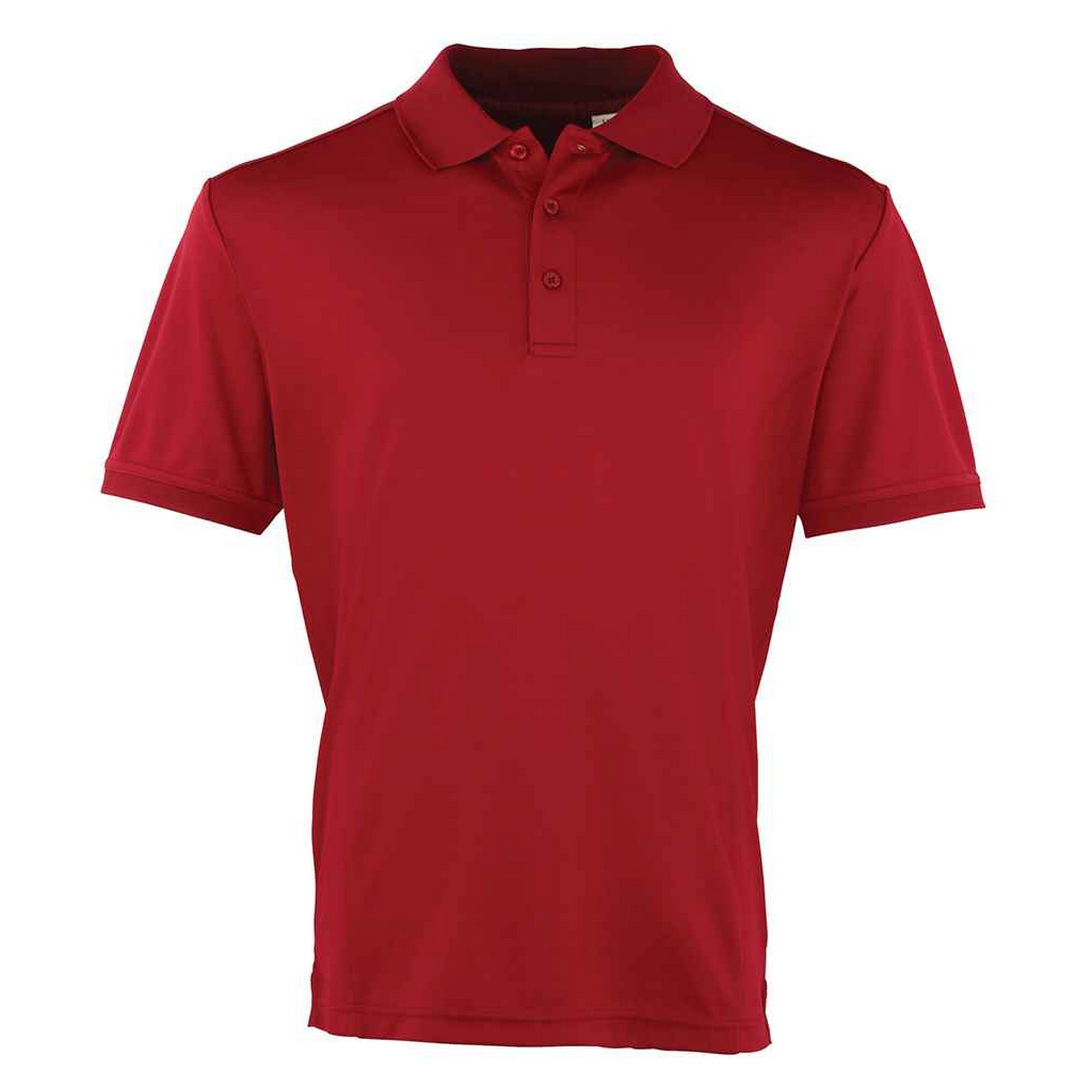 Thumbnail - Premier - "Coolchecker" Poloshirt für Herren (Burgunderrot)
