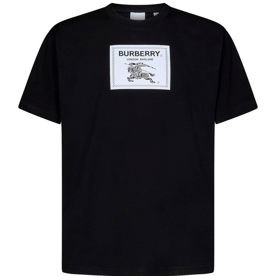 Thumbnail - Burberry Box Logo Schwarzes T-Shirt