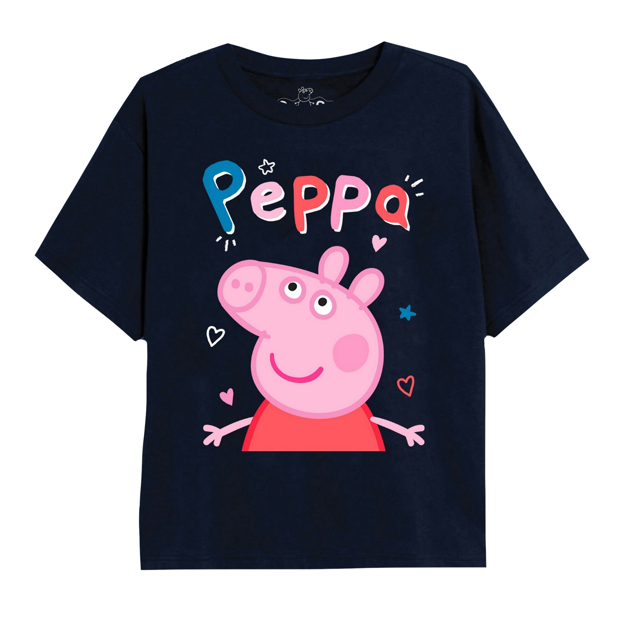 Peppa Pig Meisjes Klassiek Doodle T-shirt (Marine)