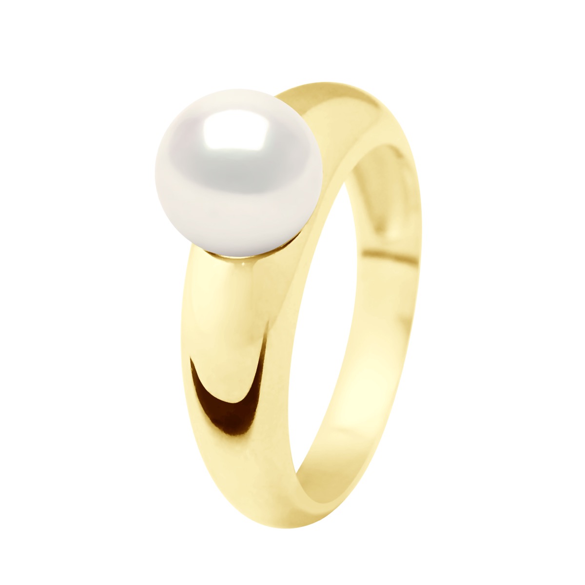 Thumbnail - Armreifring – Gelbgold – echte Süßwasser-Zuchtperle, rund 8–9 mm