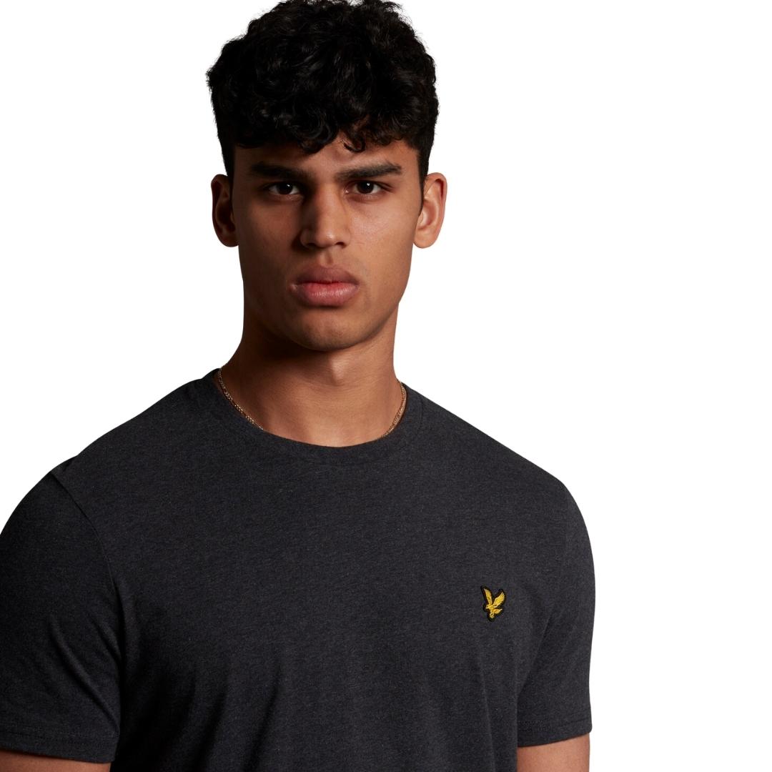 Lyle & Scott Branded Chest Logo Charcoal Marl T-Shirt herr – bild 2