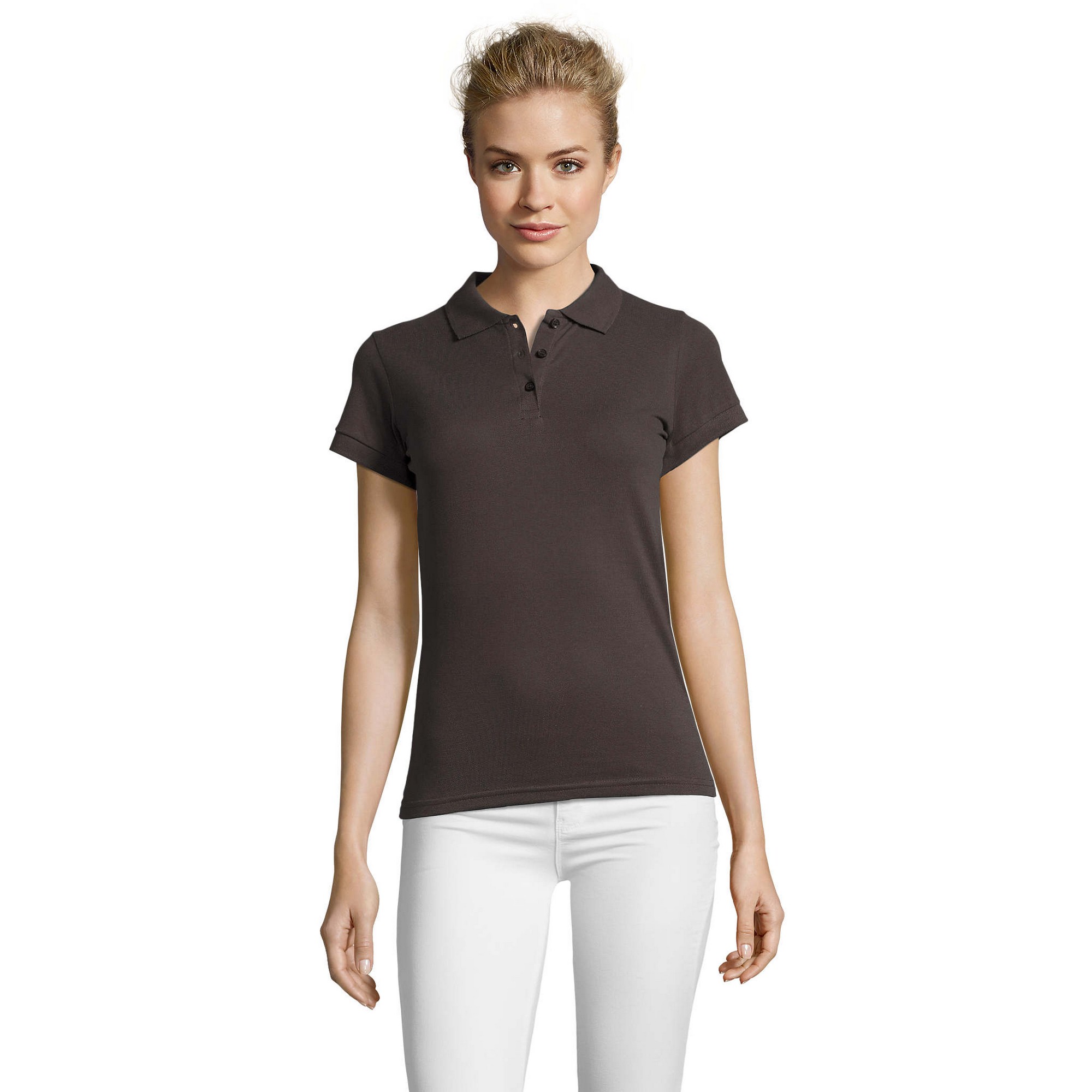 SOLS Dames/Dames Perfect Poloshirt (Donkergrijs massief)