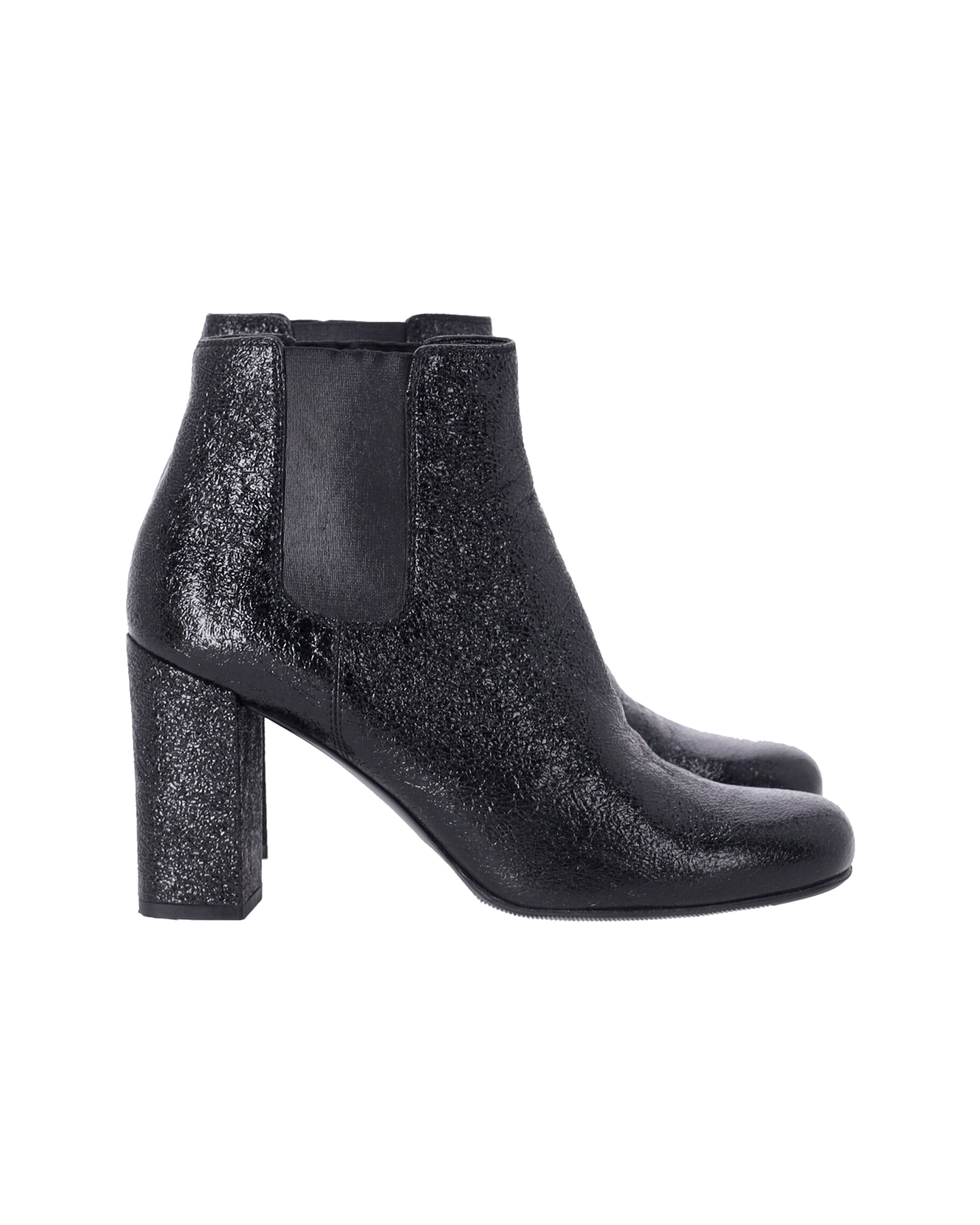 Saint Laurent Pre-owned Womens High Heel Chelsea Boots in Black Leather Leather (archived) – Size UK 5