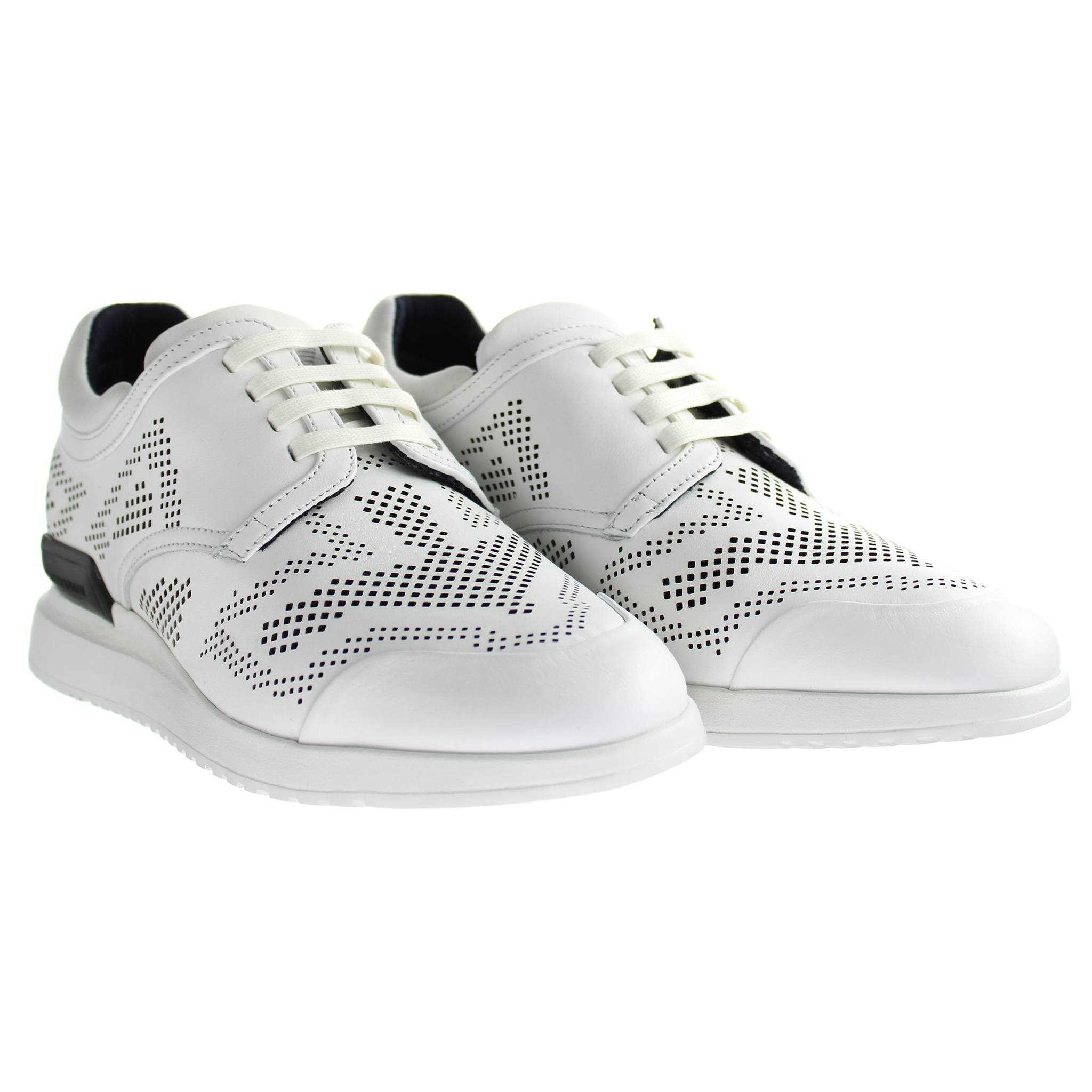 Emporio Armani Sneaker Mens White Trainers låga sneakers herr – bild 2