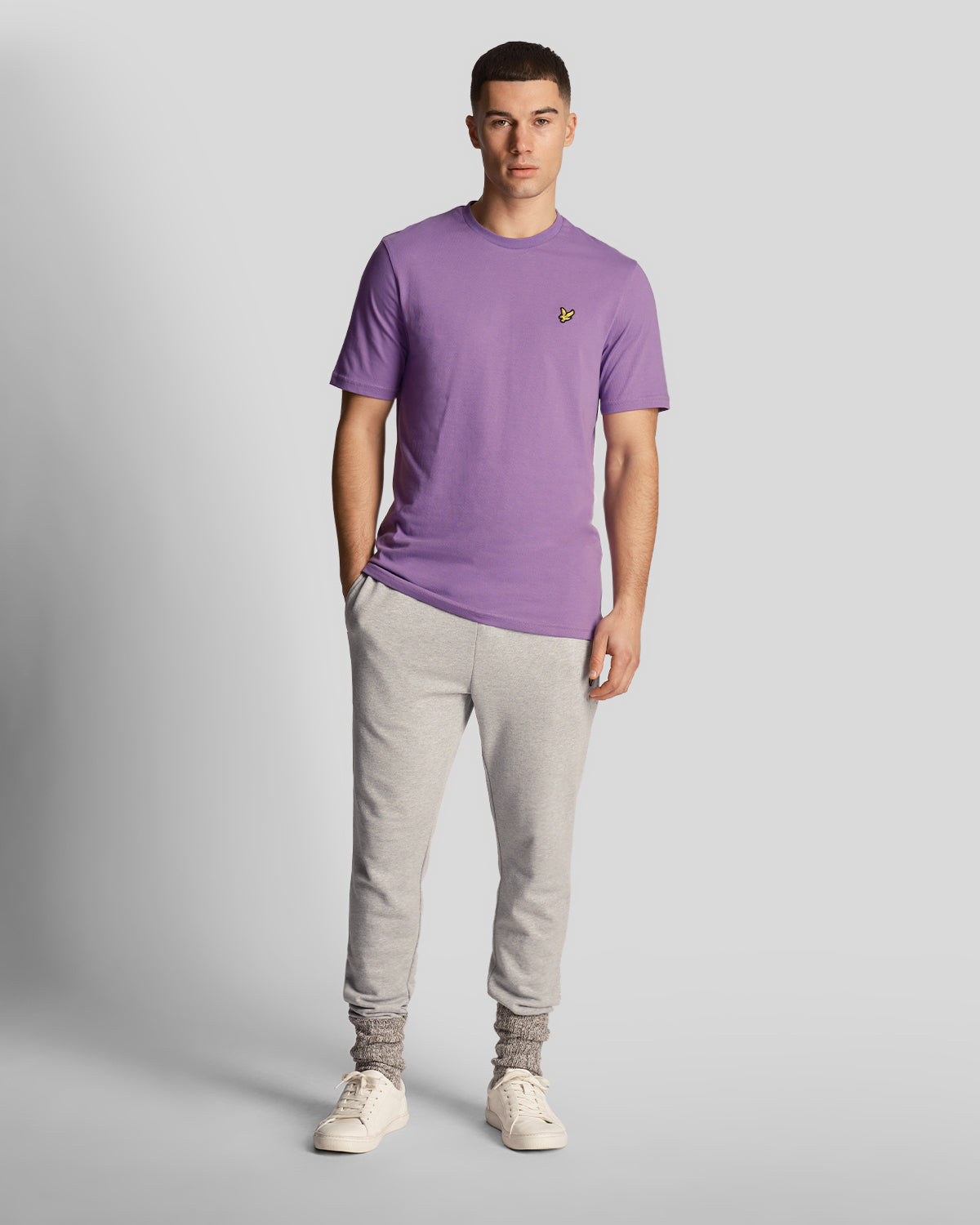 Lyle & Scott enfärgad t-shirt för män herr – bild 2