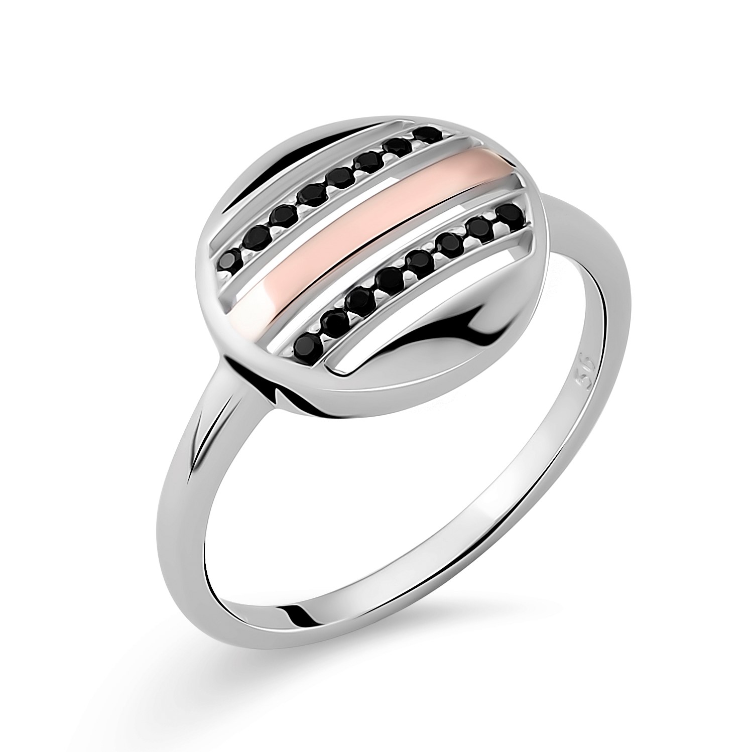Thumbnail - Orphelia Damen-Ring Sterling-Silber 925 – Silber/Rosé ZR-7501