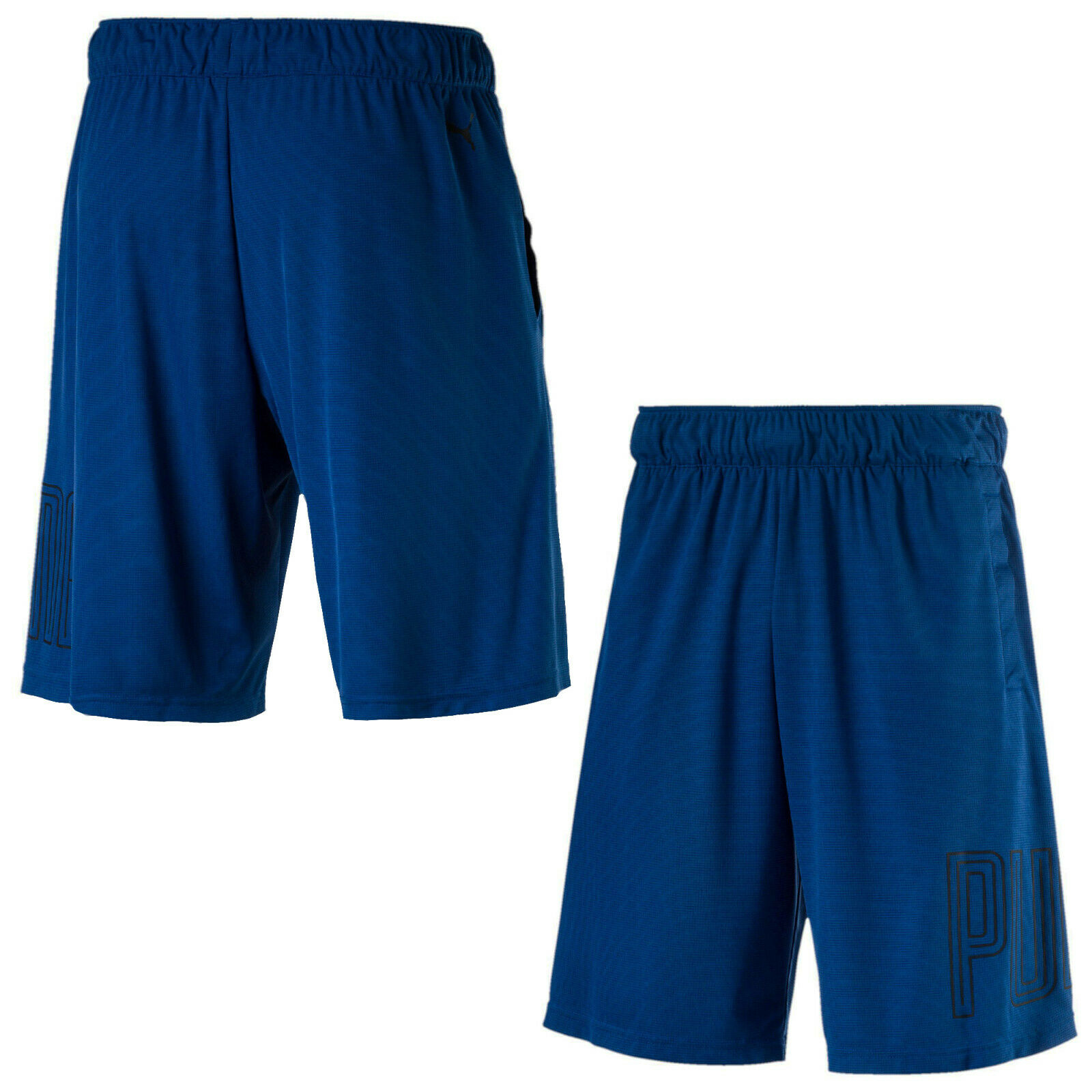 Puma Motion Flex 10" Graphic Elastic Waist Mens Shorts Blue 515174 02 A60E Textile - Size X-Large