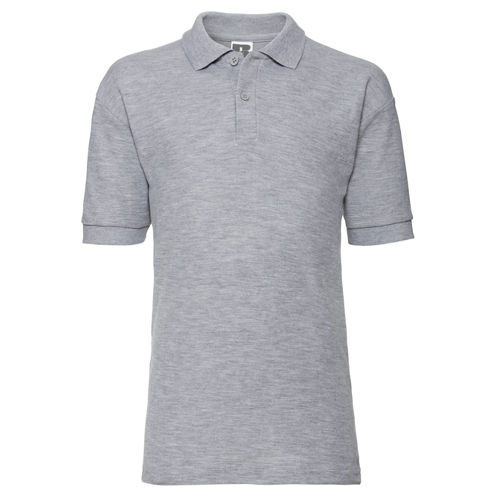 Russell Poloshirt van katoen voor kinderen (Lichte Oxford Heide)