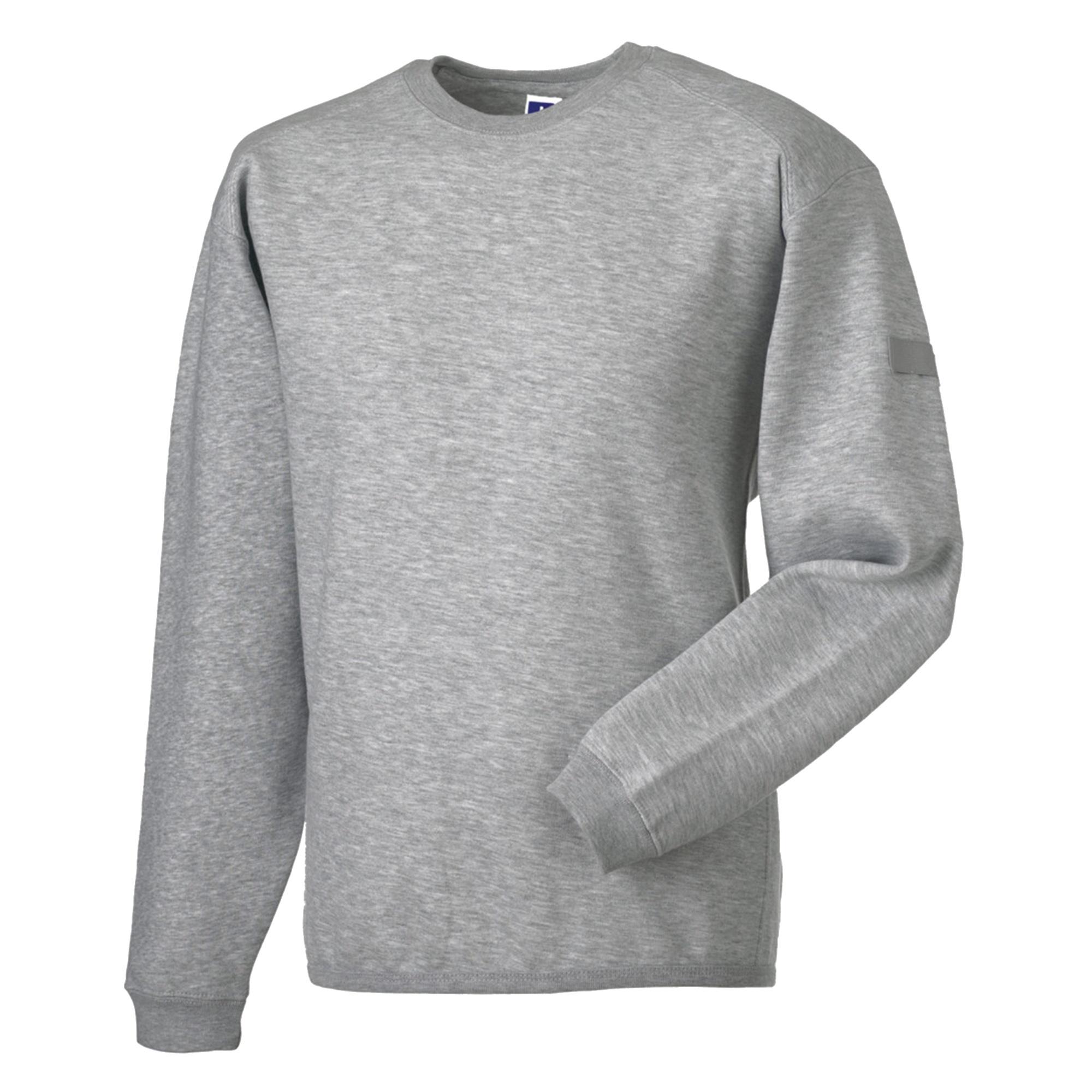 Russell Athletic Russell Workwear Mens Crew Neck Set In Sweatshirt Top för män (Ljus Oxford) herr – bild 2