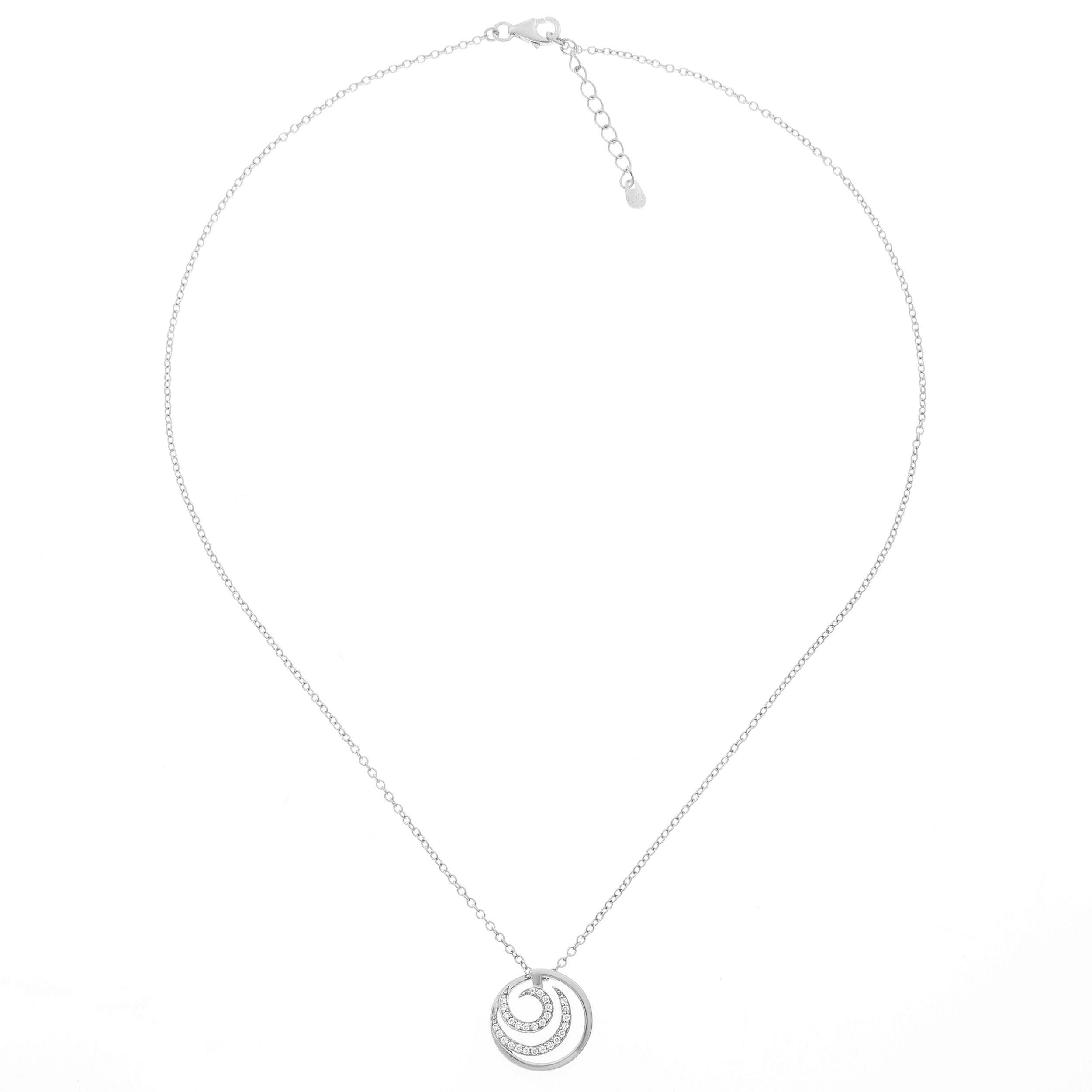 Orphelia 'Elaine' Womens 925 Sterling Silver Chain With Pendant - Zh-7084 - One Size