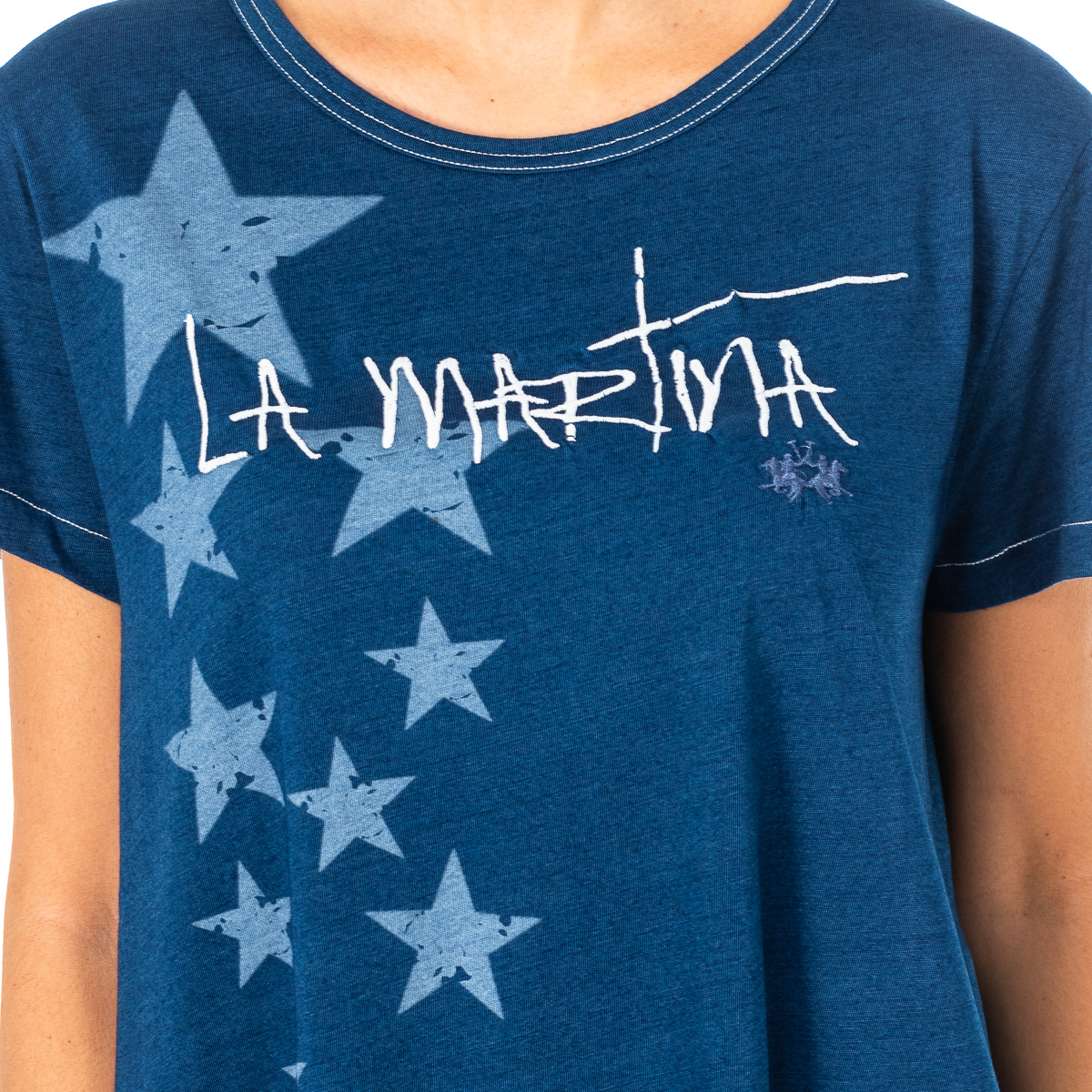 LA MARTINA Kortärmad T-shirt med rund hals för kvinnor LWR304 dam – bild 2