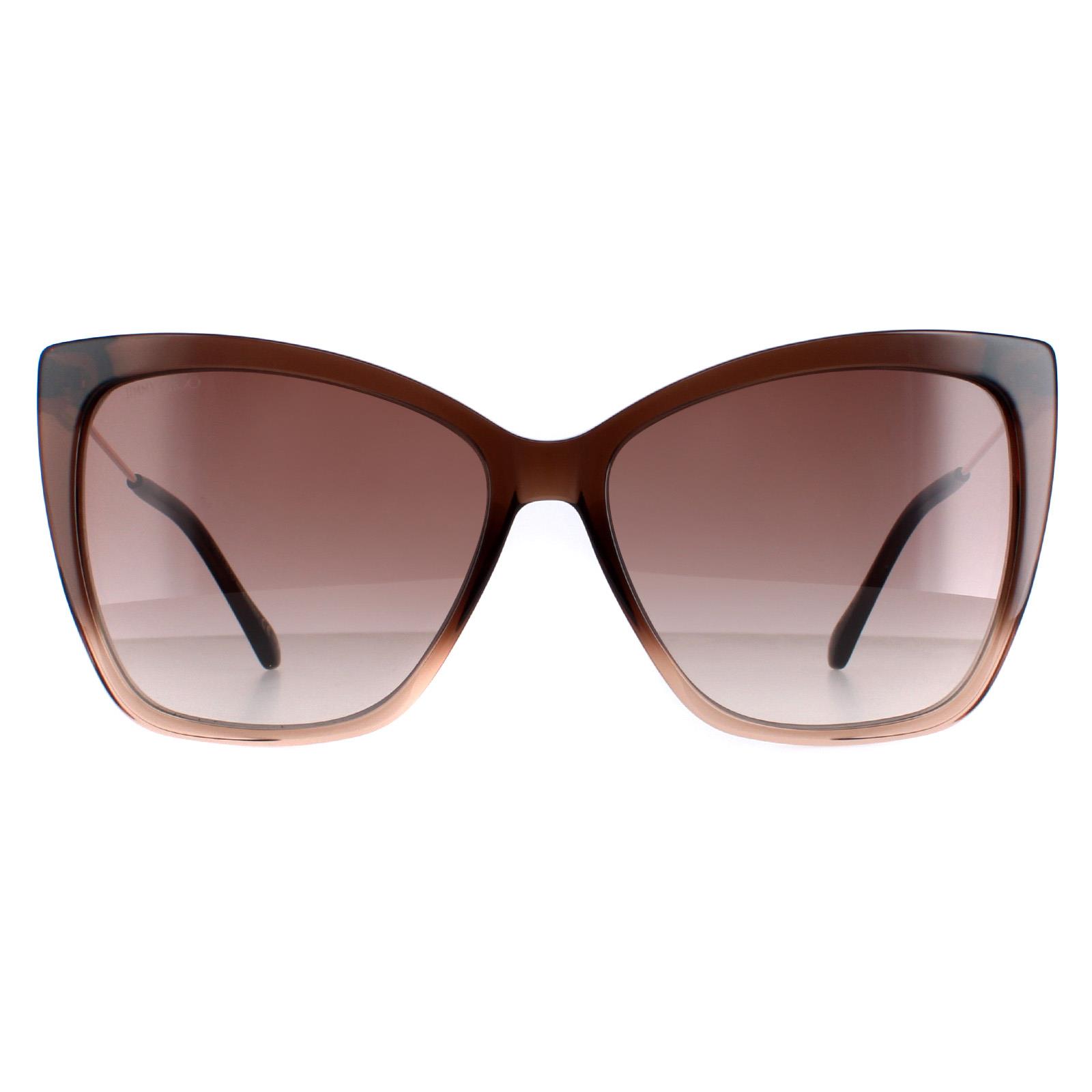 Thumbnail - Jimmy Choo Cat Eye Damen Braun Schattiert Beige Braun Farbverlauf Seba/S