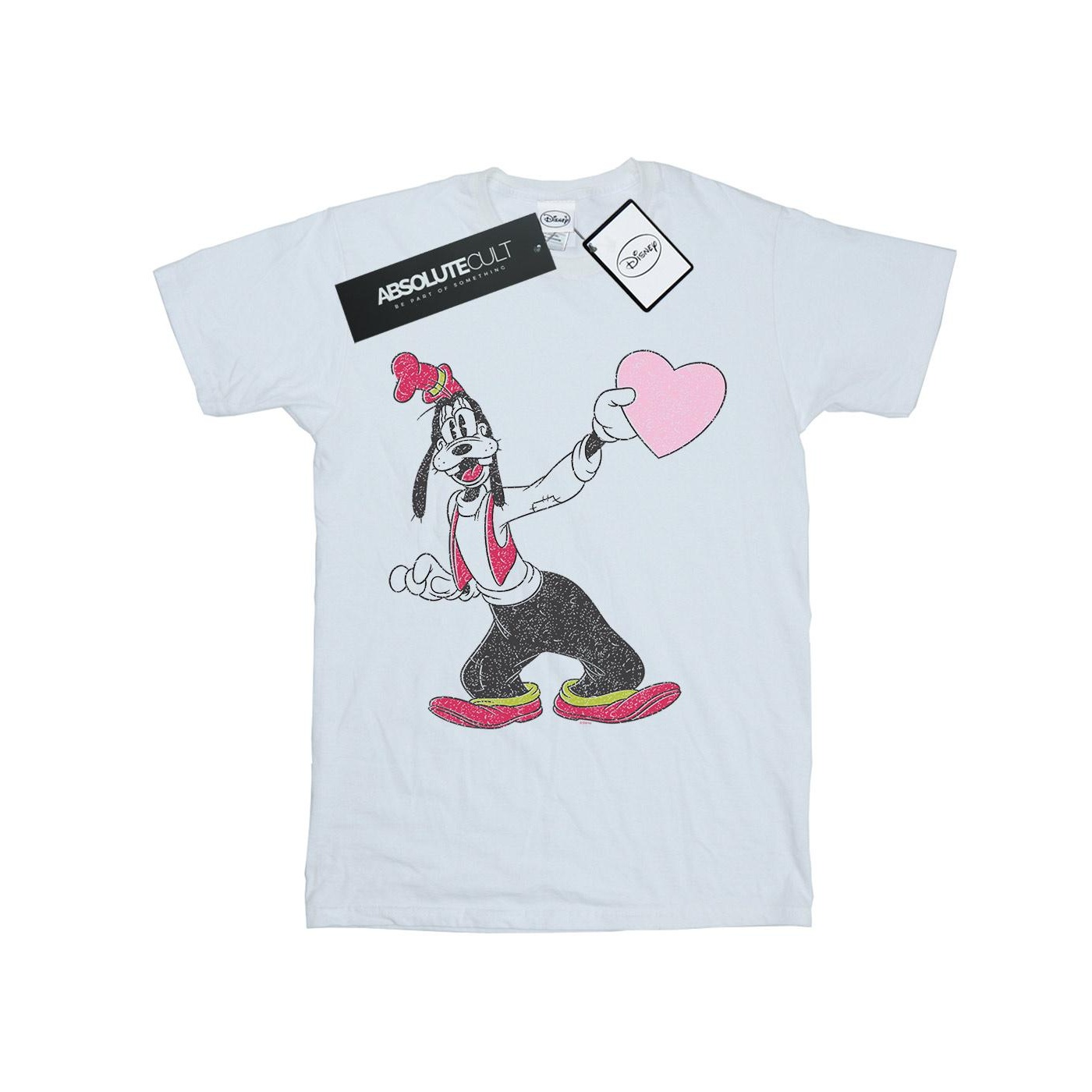 Thumbnail - Disney - "Goofy Love Heart" T-Shirt für Mädchen (Weiß)