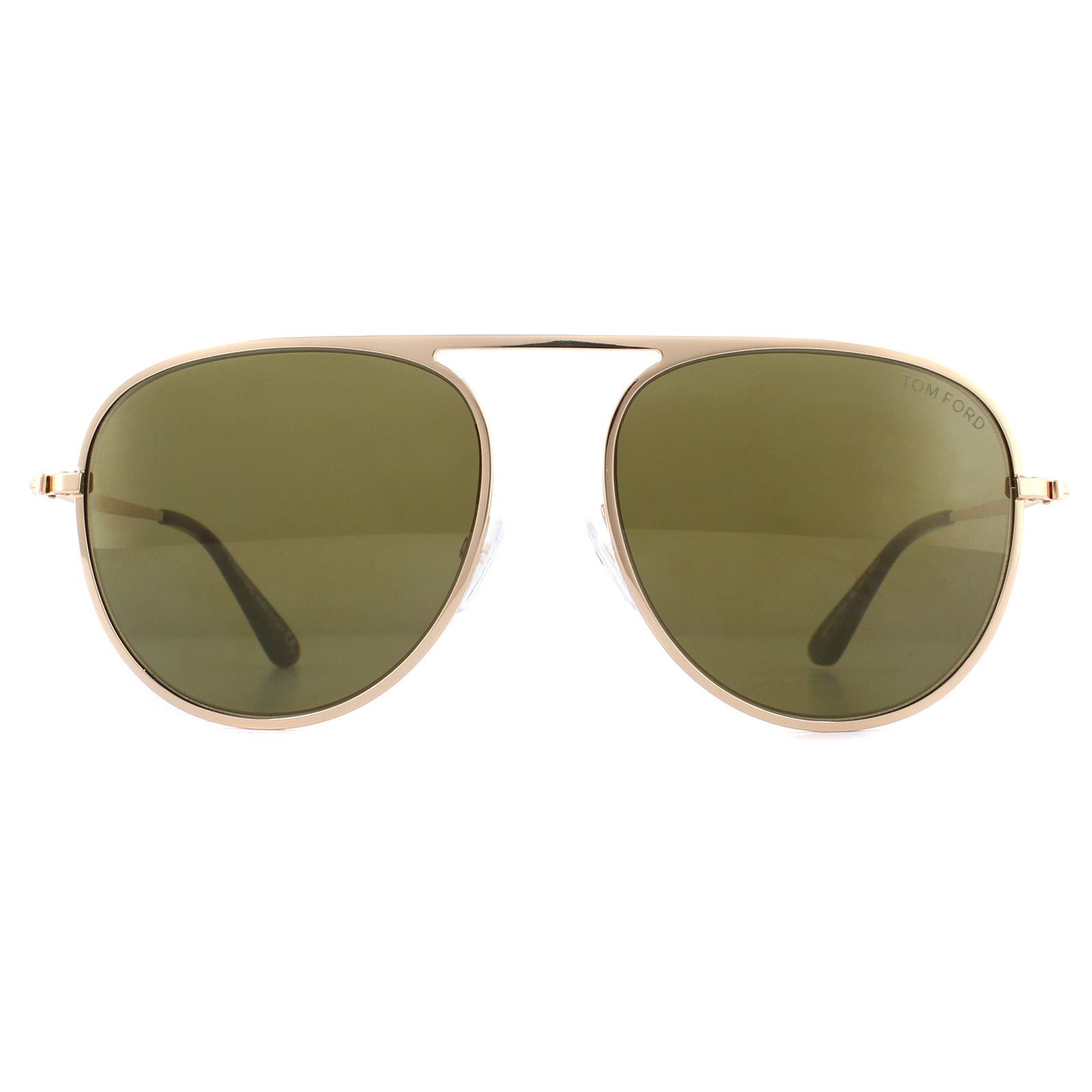 Tom Ford Aviator Unisex Shiny Rose Gold Mirrored Roviex Sunglasses – Pink Metal (archived) – One Size