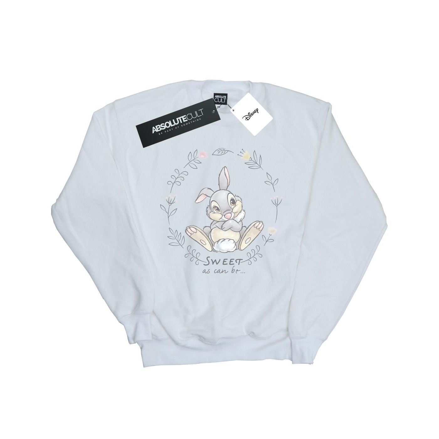Thumbnail - Disney - "Bambi Thumper Sweet As Can Be" Sweatshirt für Mädchen (Weiß)